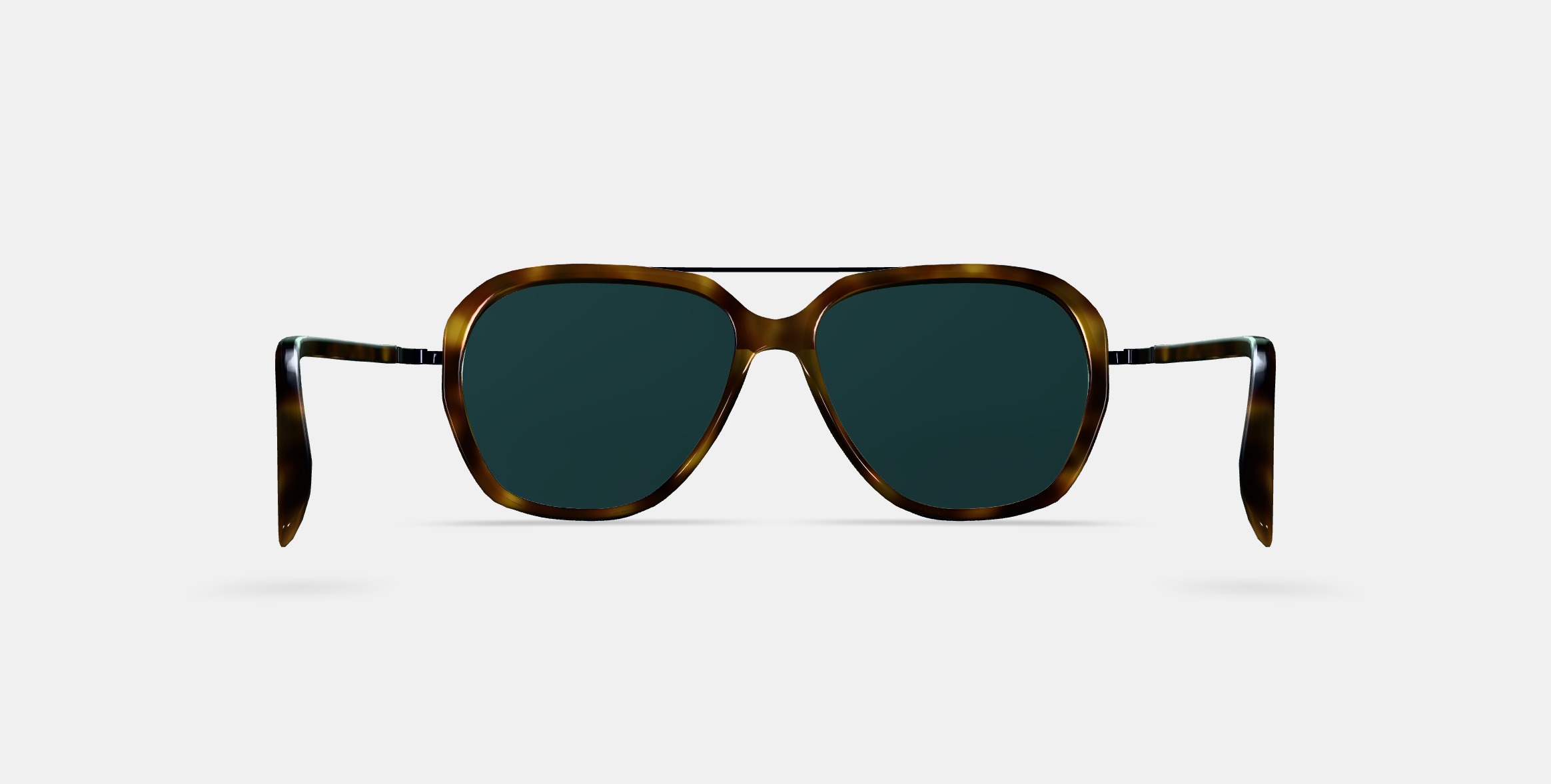 Florian Sunglasses in Cognac Tortoise with Brushed Ink 3D model_15