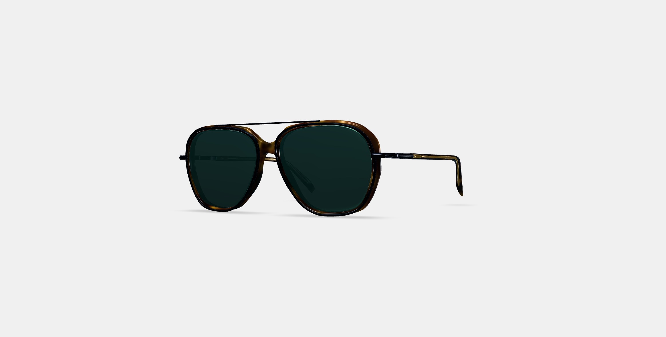 Florian Sunglasses in Cognac Tortoise with Brushed Ink 3D model_11