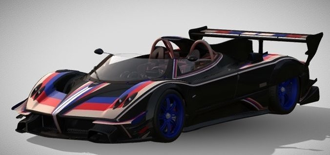 2021 Pagani Zonda Revo Barchetta  3D model