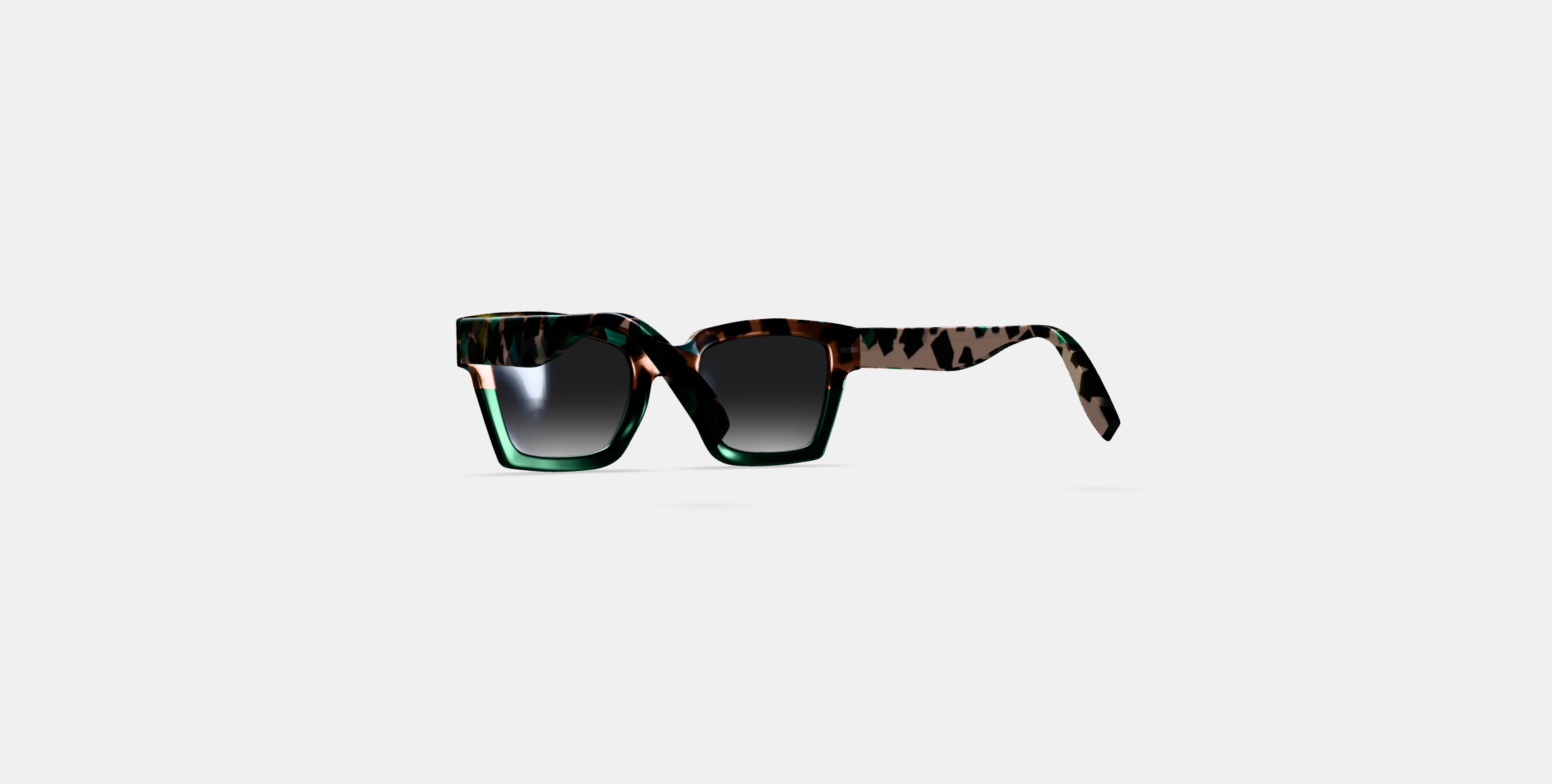 Sonia Sunglasses in Aventurine Tortoise Fade 3D model_16