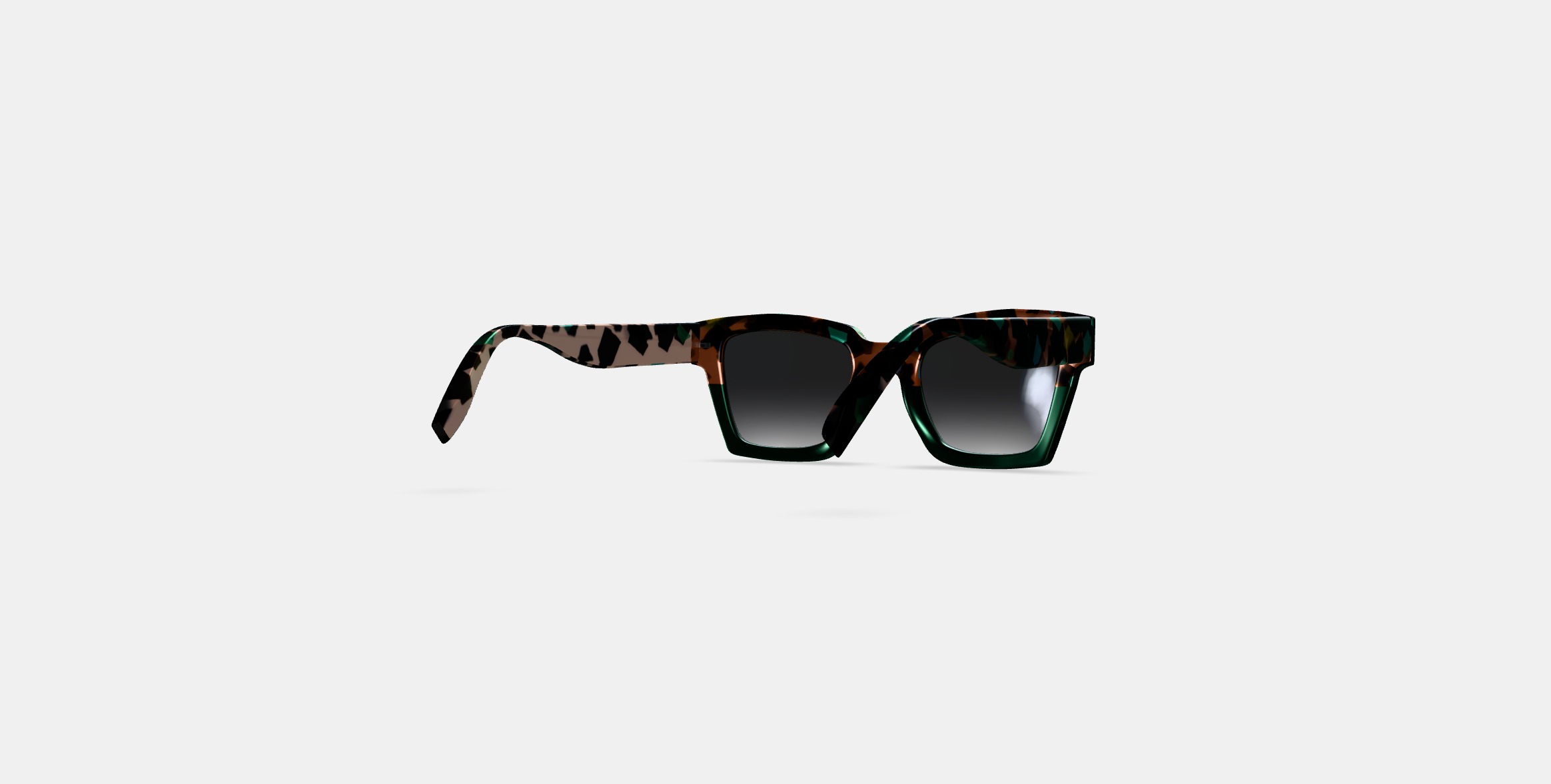Sonia Sunglasses in Aventurine Tortoise Fade 3D model_4