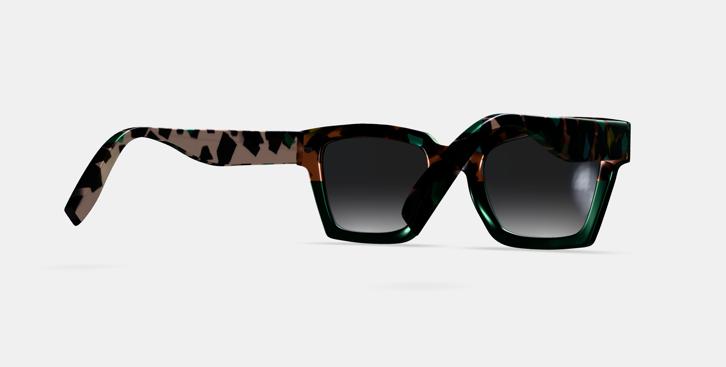 Sonia Sunglasses in Aventurine Tortoise Fade 3D model_6