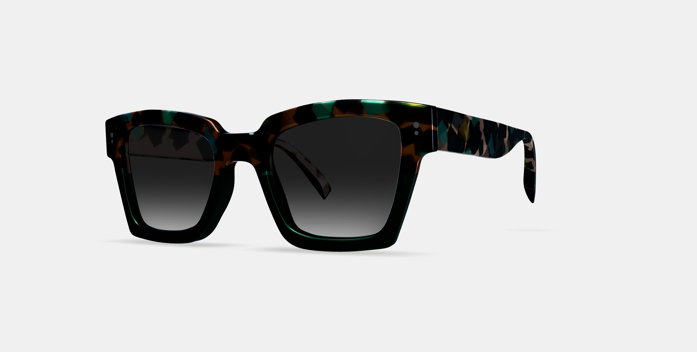Sonia Sunglasses in Aventurine Tortoise Fade 3D model_13
