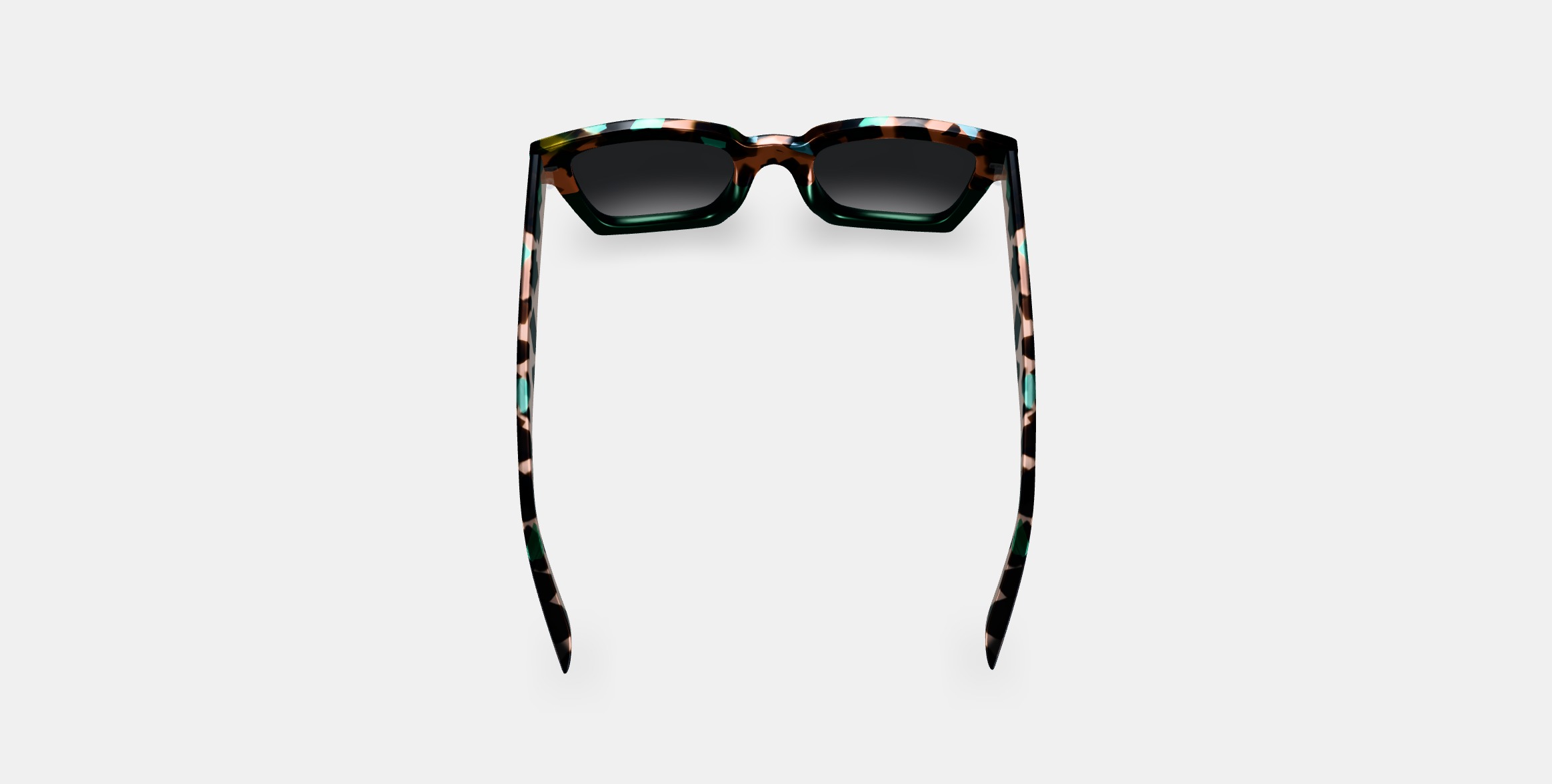 Sonia Sunglasses in Aventurine Tortoise Fade 3D model_2