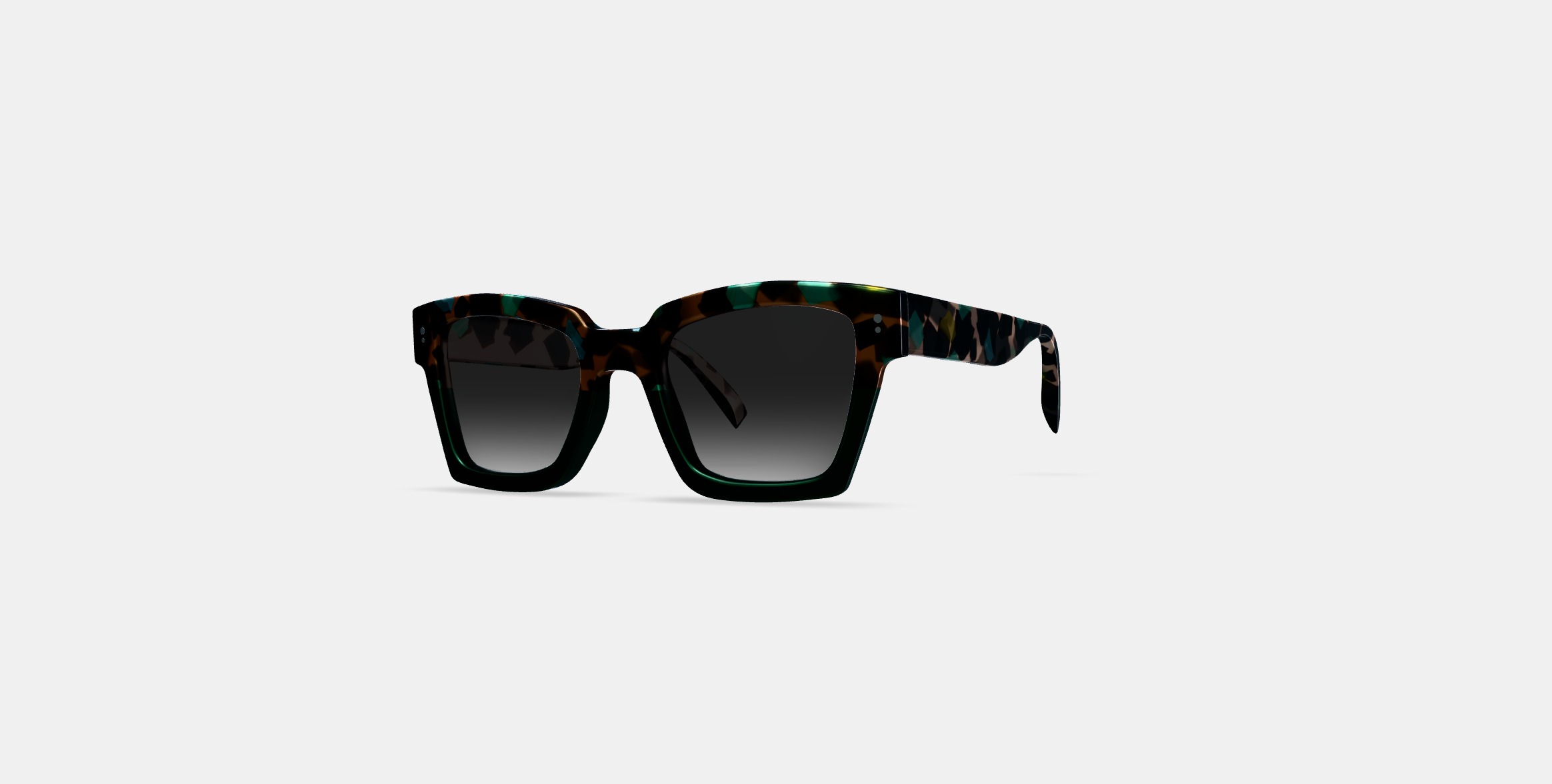 Sonia Sunglasses in Aventurine Tortoise Fade 3D model_12
