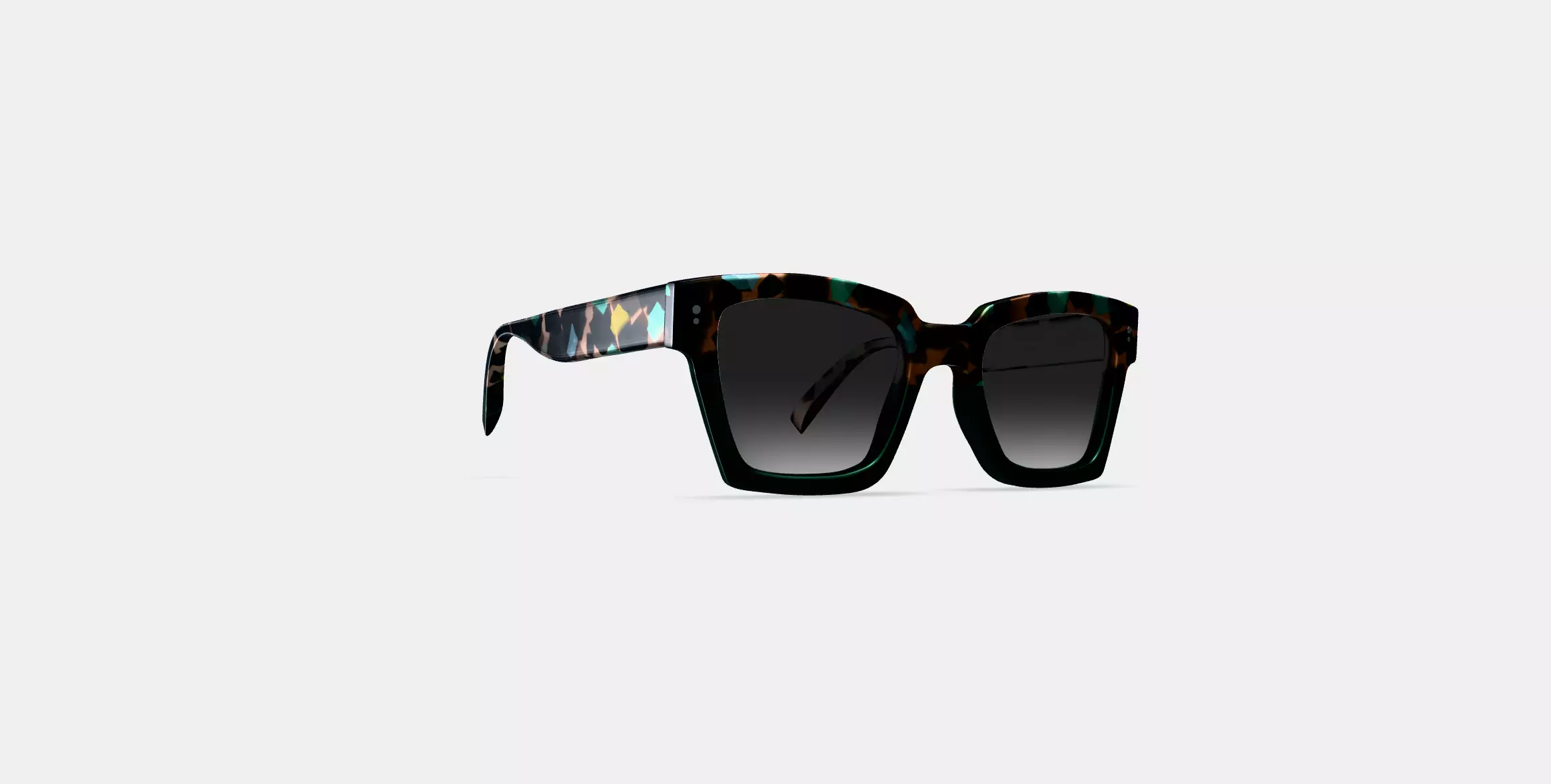 Sonia Sunglasses in Aventurine Tortoise Fade 3D model_0