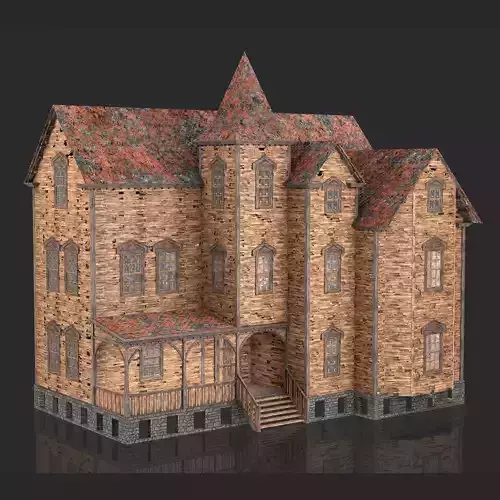 Old Medieval Abandoned House 6 3D model