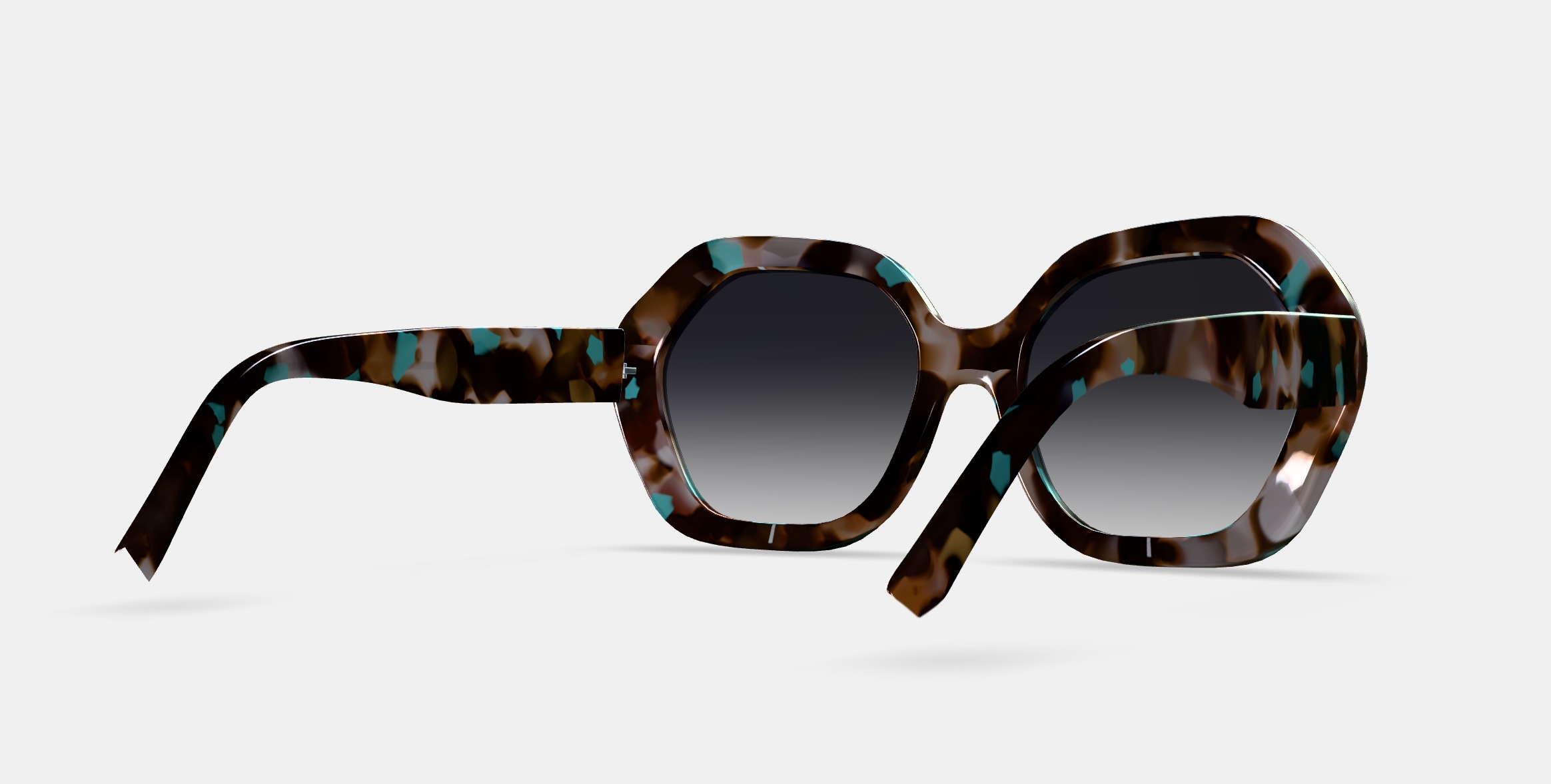 Estrada Sunglasses in Prickly Pear Tortoise 3D model_6
