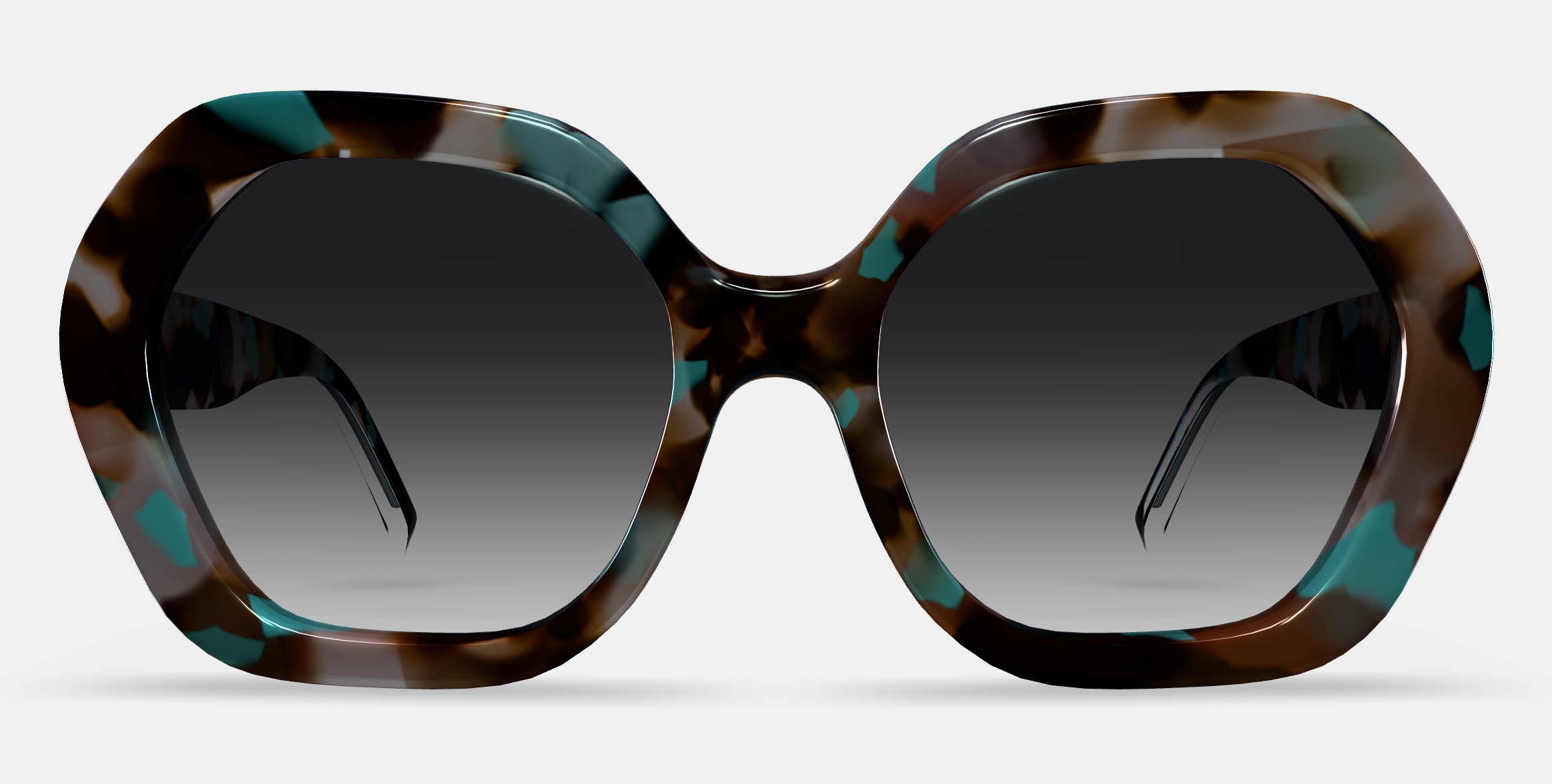 Estrada Sunglasses in Prickly Pear Tortoise 3D model_11