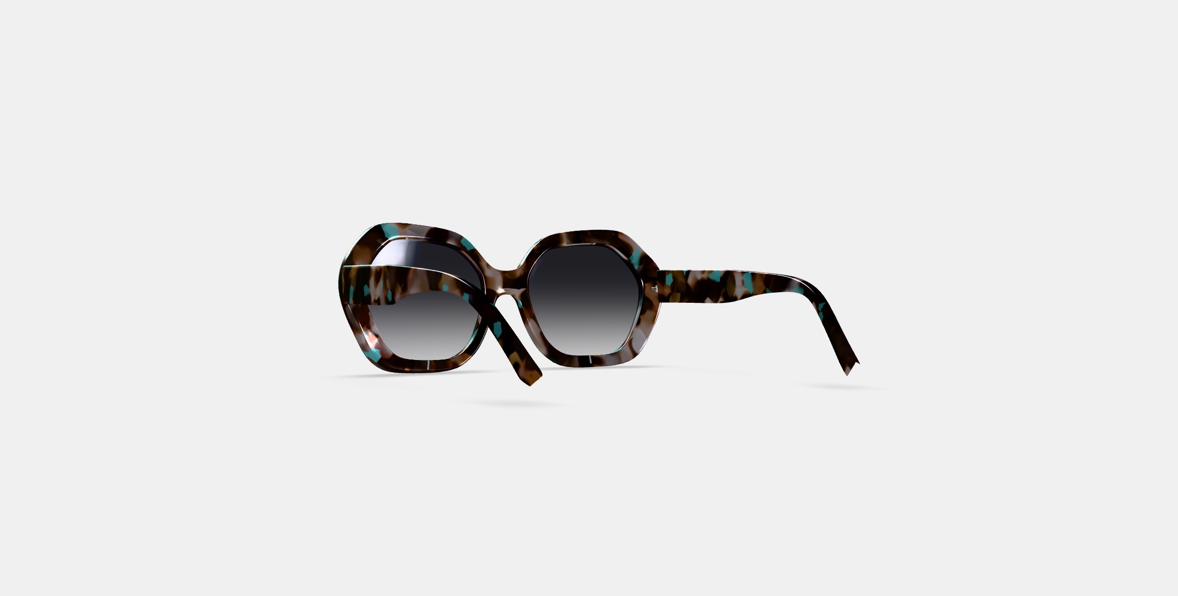 Estrada Sunglasses in Prickly Pear Tortoise 3D model_16