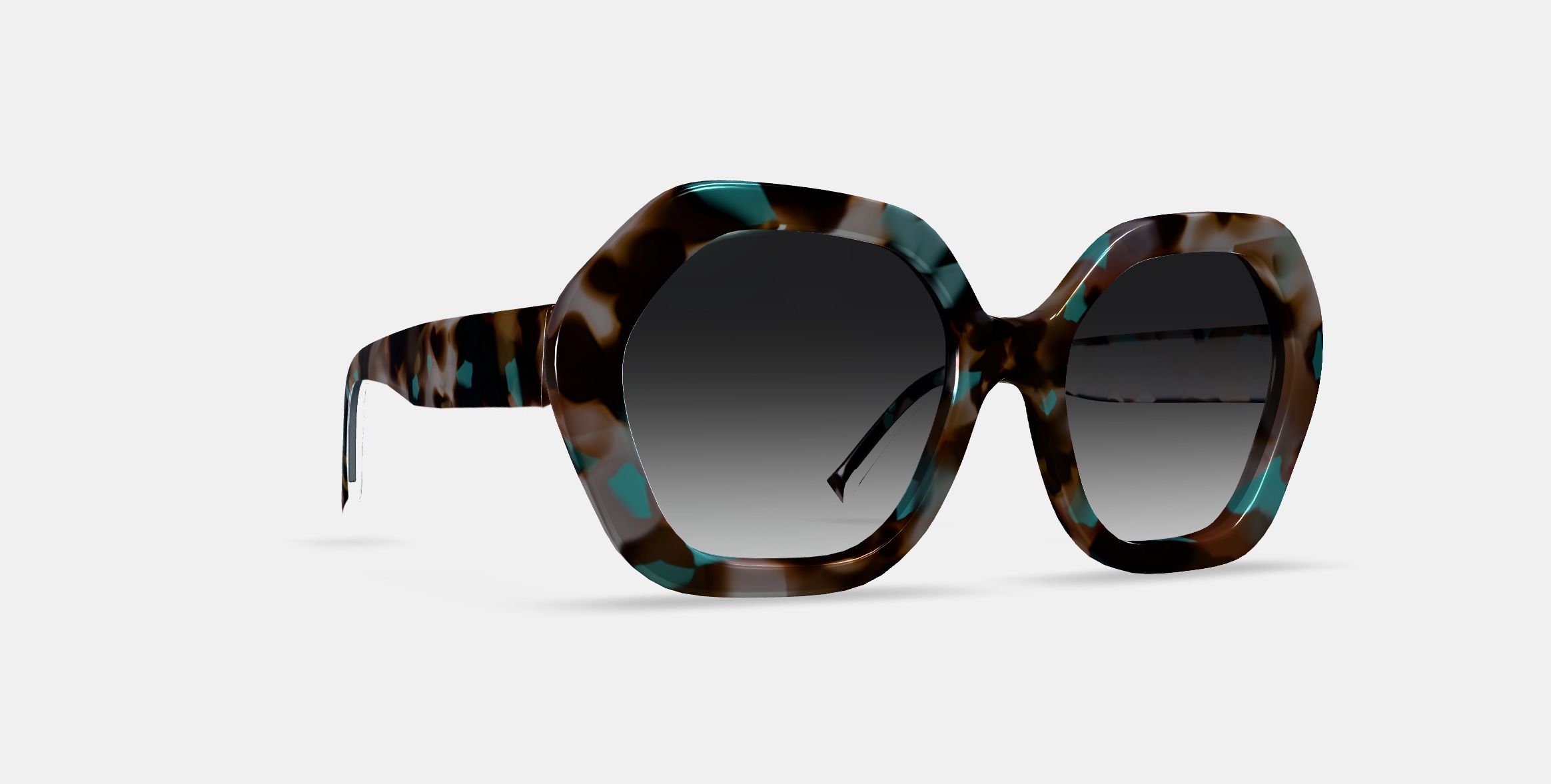 Estrada Sunglasses in Prickly Pear Tortoise 3D model_9