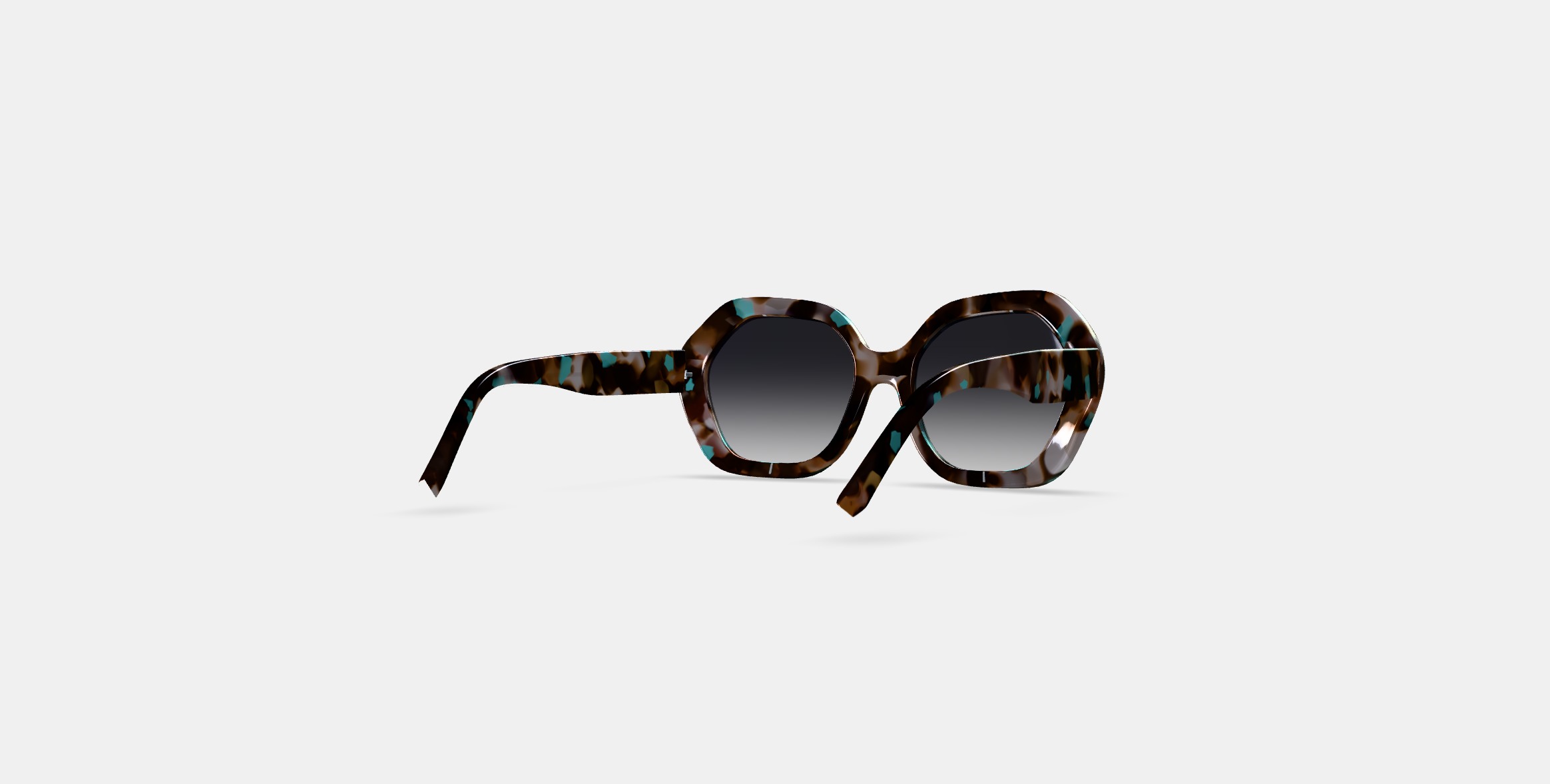 Estrada Sunglasses in Prickly Pear Tortoise 3D model_3