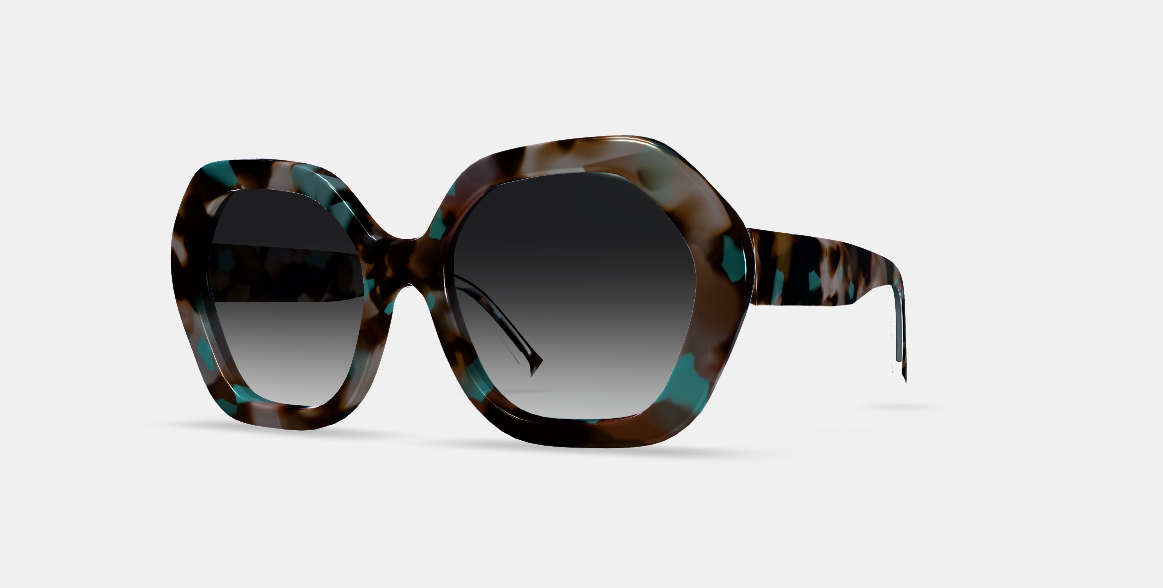 Estrada Sunglasses in Prickly Pear Tortoise 3D model_13