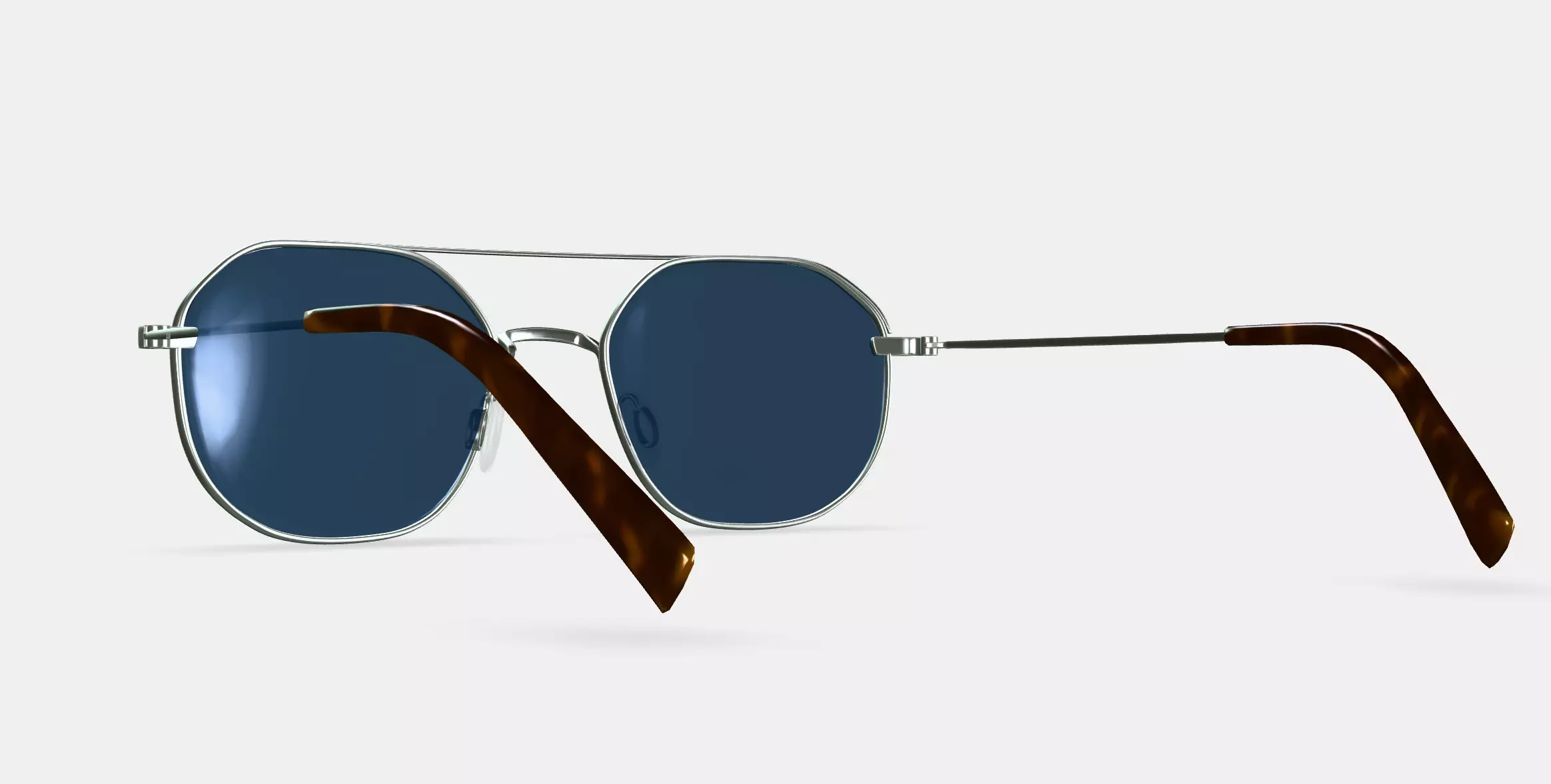 Renaldo Sunglasses in Antique Silver 3D model_0