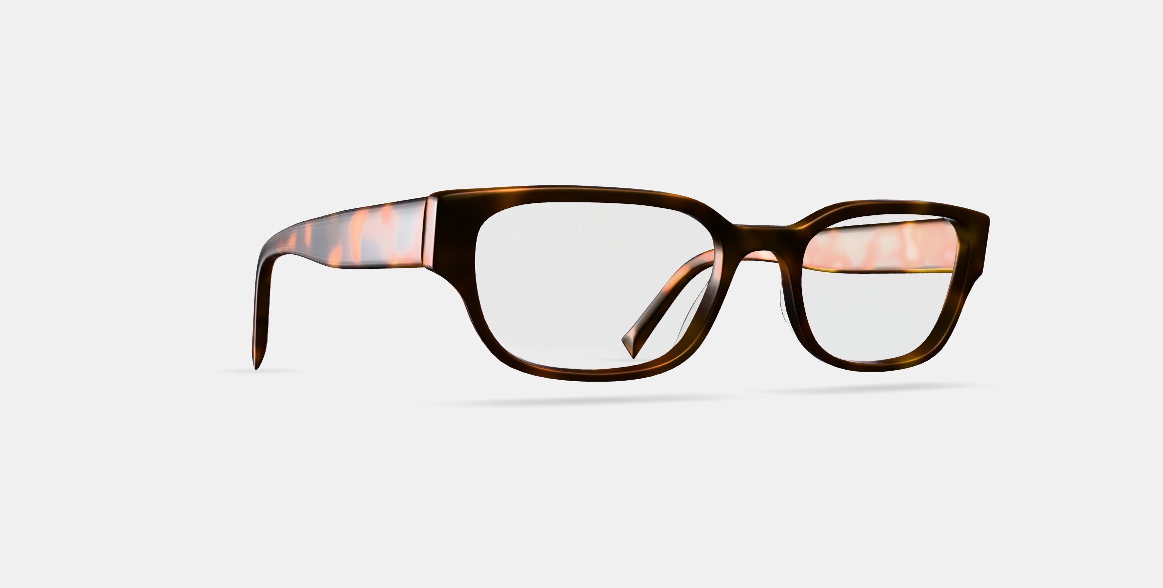 Brewster Eyeglasses in Woodgrain Tortoise 3D model_29