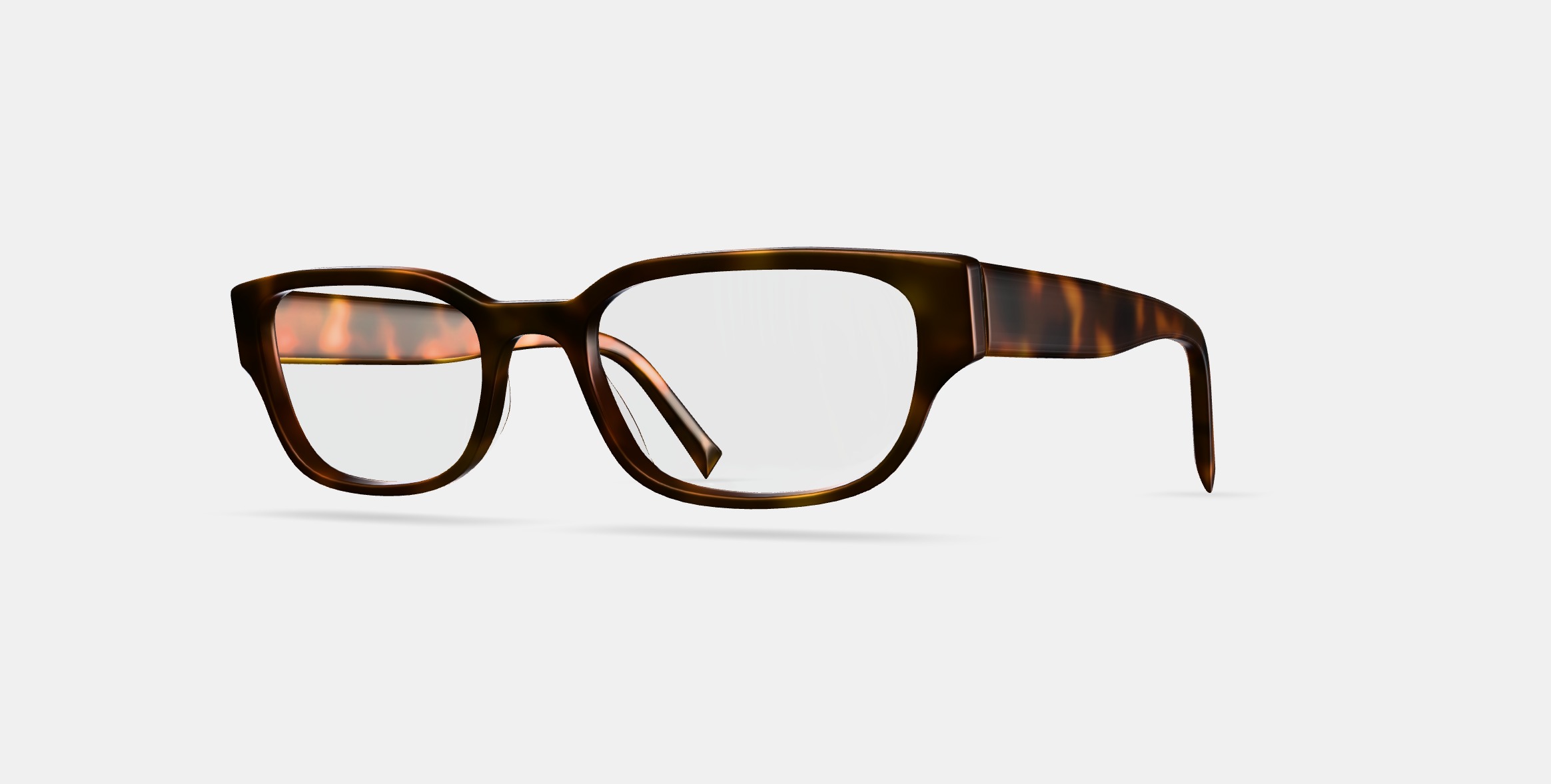 Brewster Eyeglasses in Woodgrain Tortoise 3D model_32