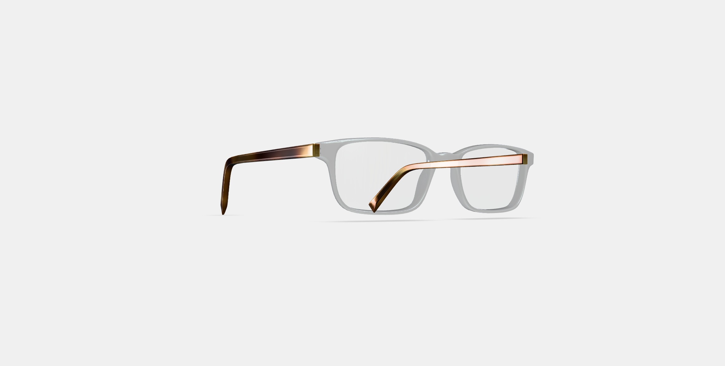 Brewster Eyeglasses in Woodgrain Tortoise 3D model_3