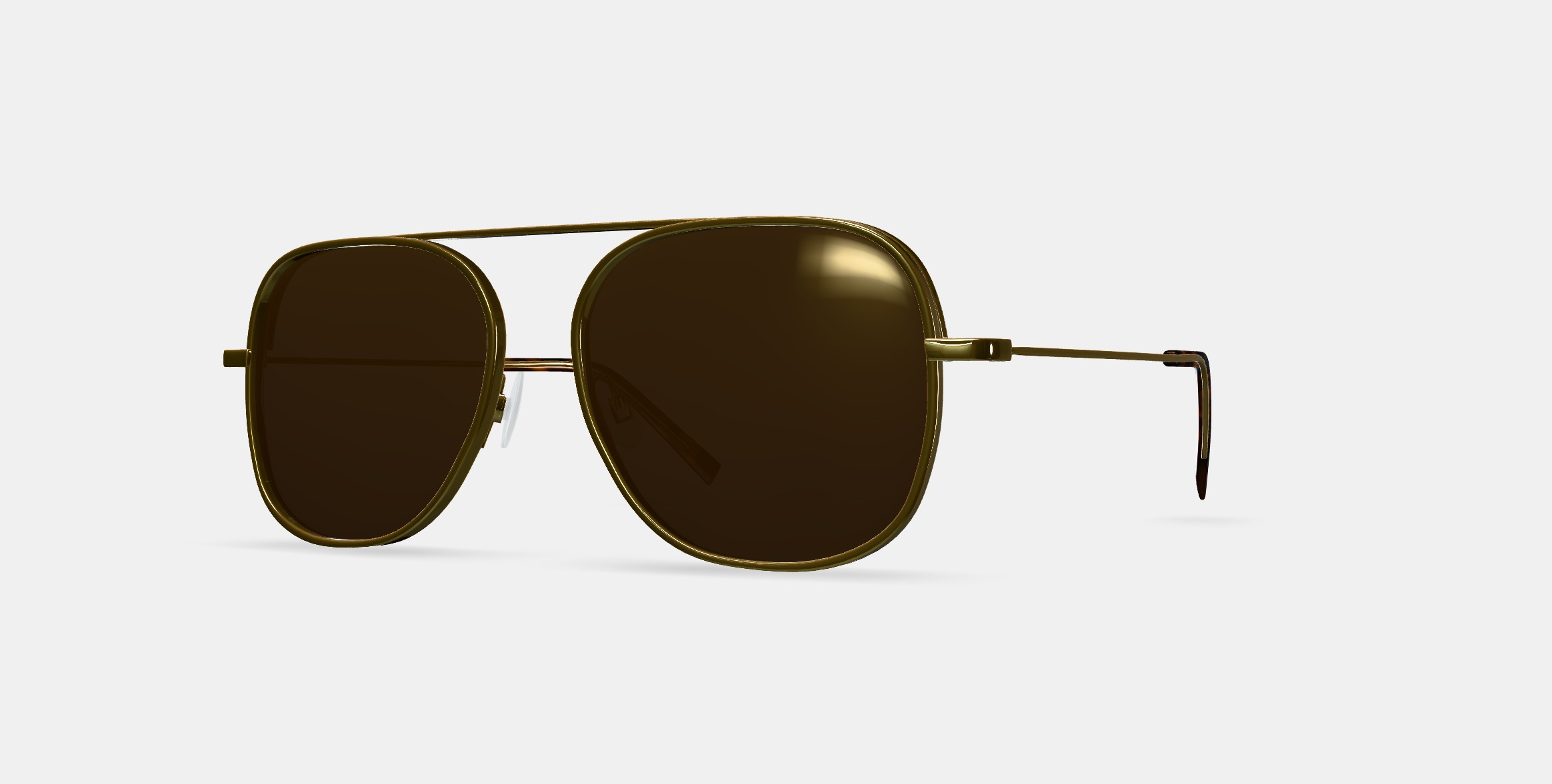 Brewster Eyeglasses in Woodgrain Tortoise 3D model_17