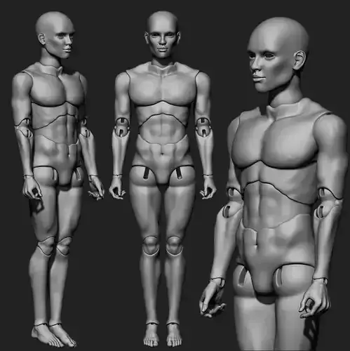 Darren - 3D model boy bjd doll Female figurines articulated doll 3D print model