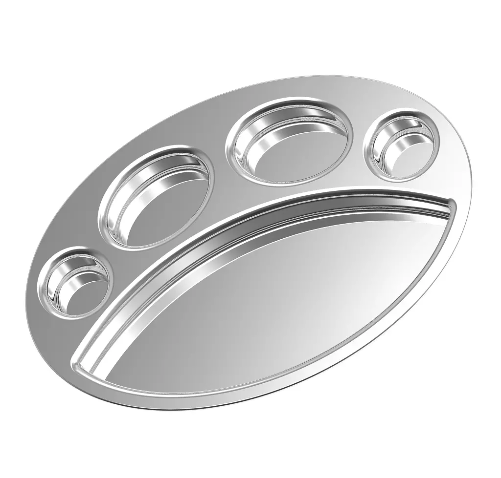 Premium Oval Plate 3D print model_0