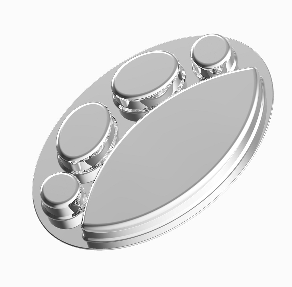 Premium Oval Plate 3D print model_2
