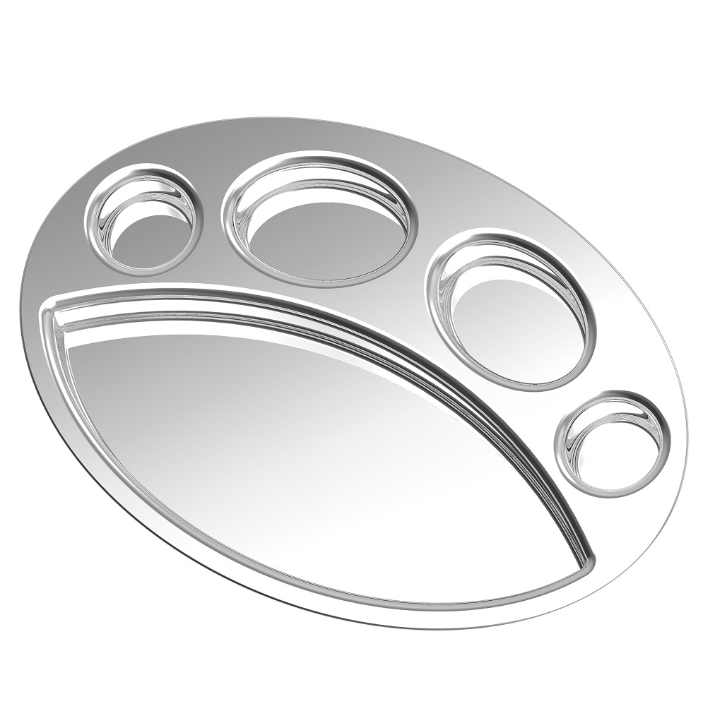 Premium Oval Plate 3D print model_1