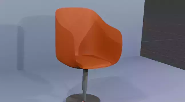 3D model of armchair Low-poly 3D model