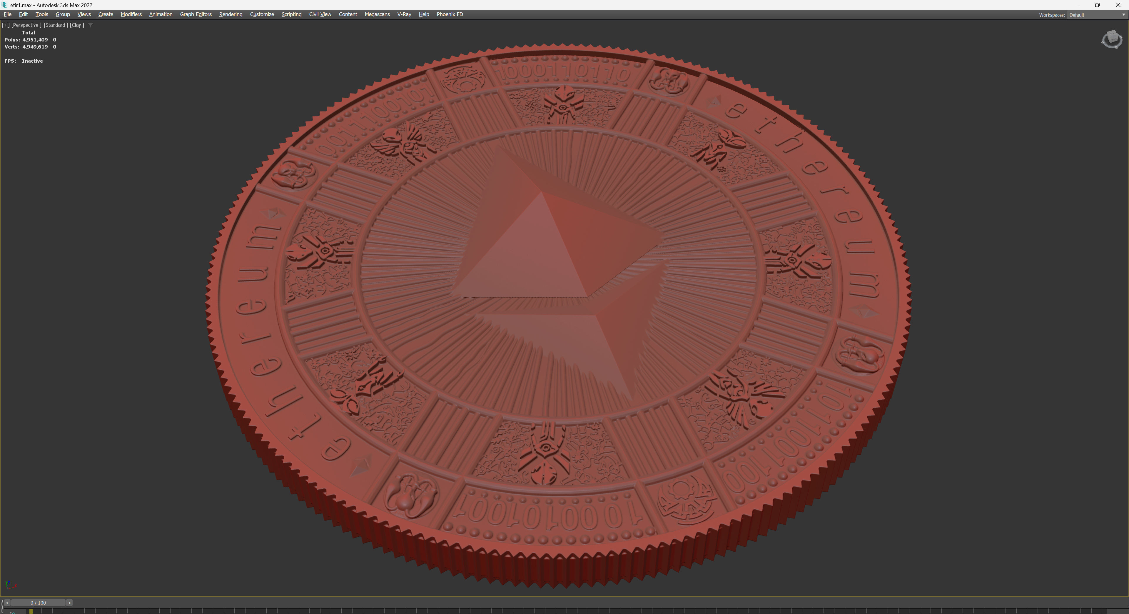 ethereum coin 3D print model_23