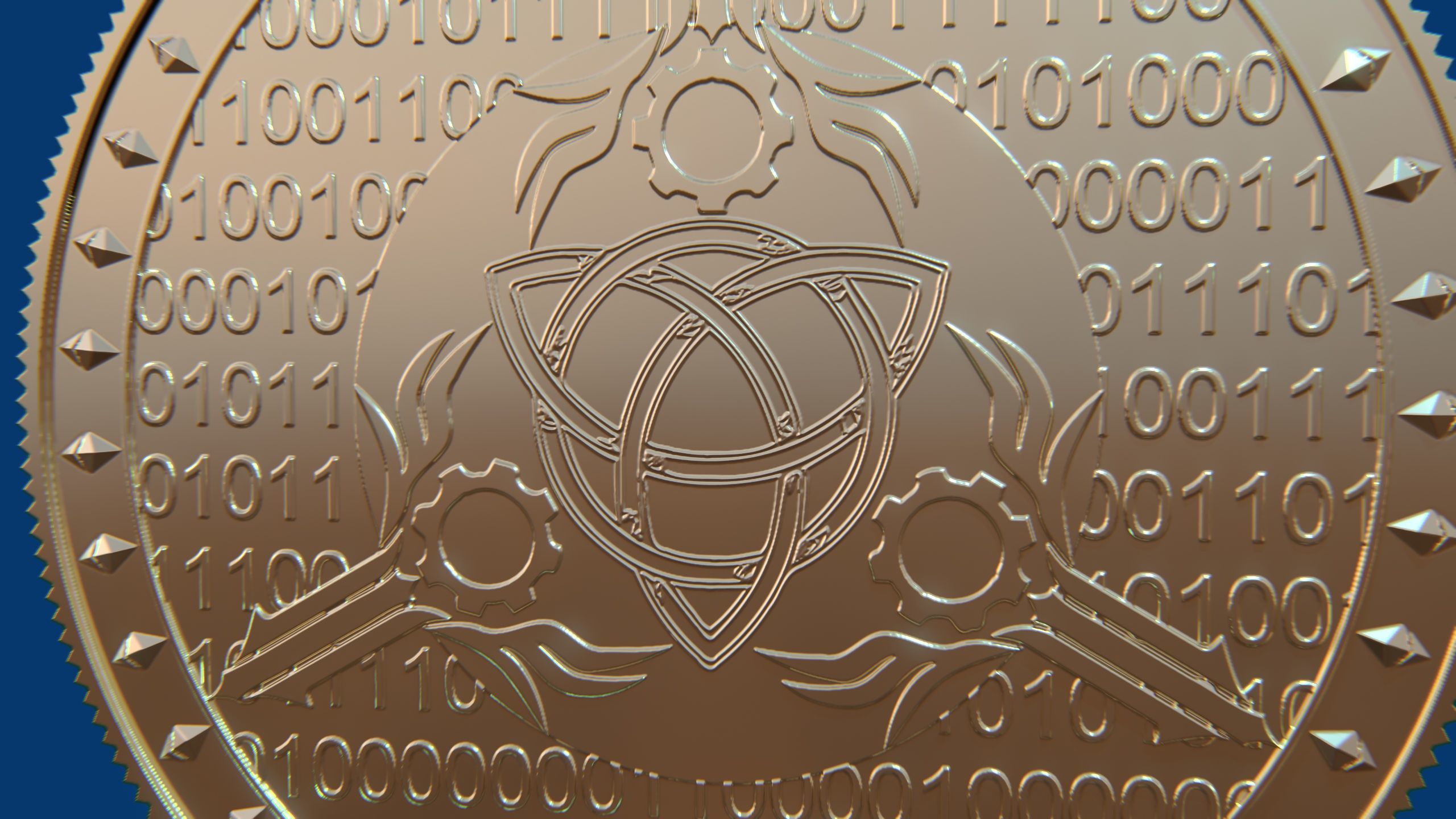 ethereum coin 3D print model_8