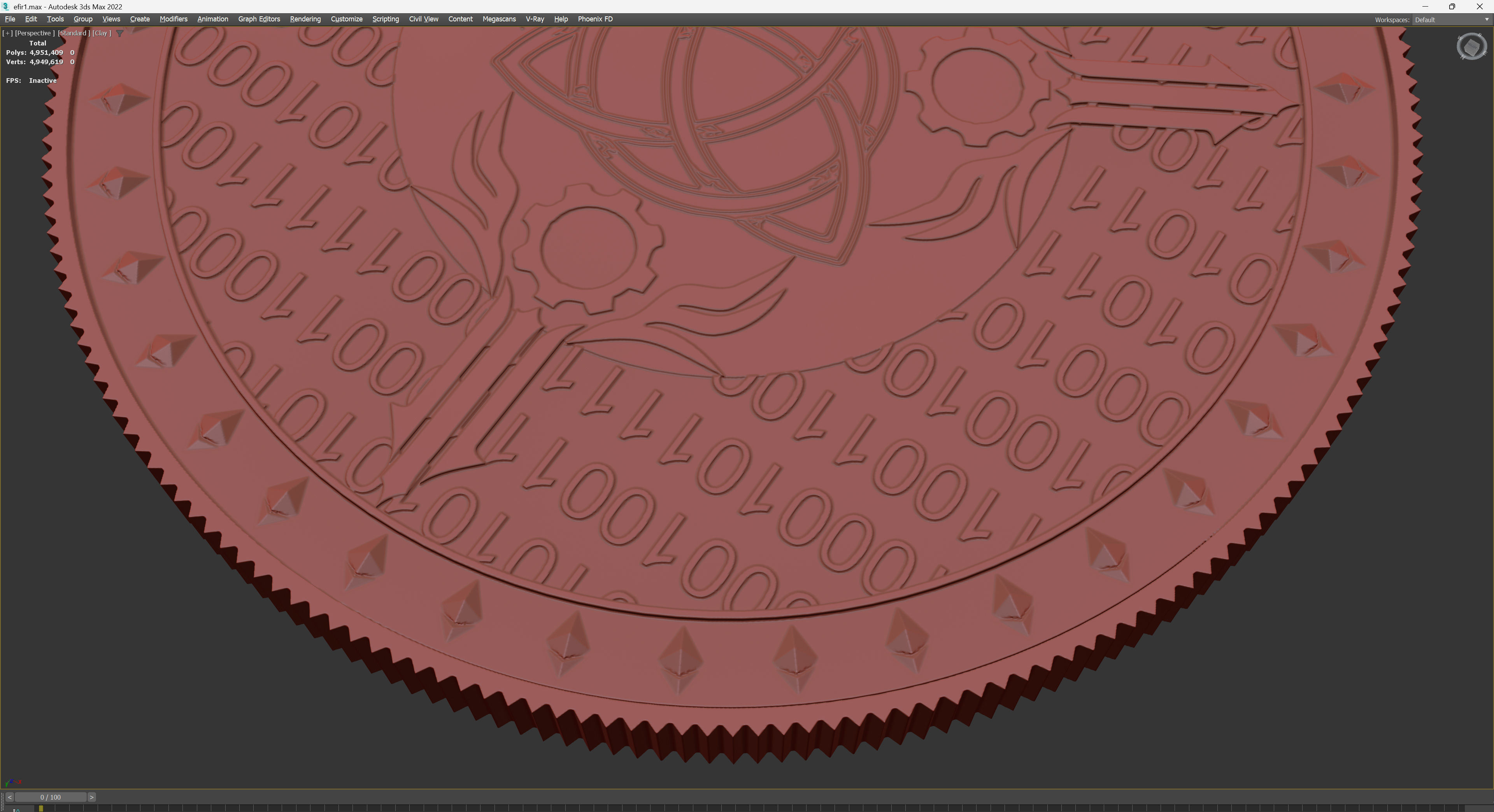 ethereum coin 3D print model_19