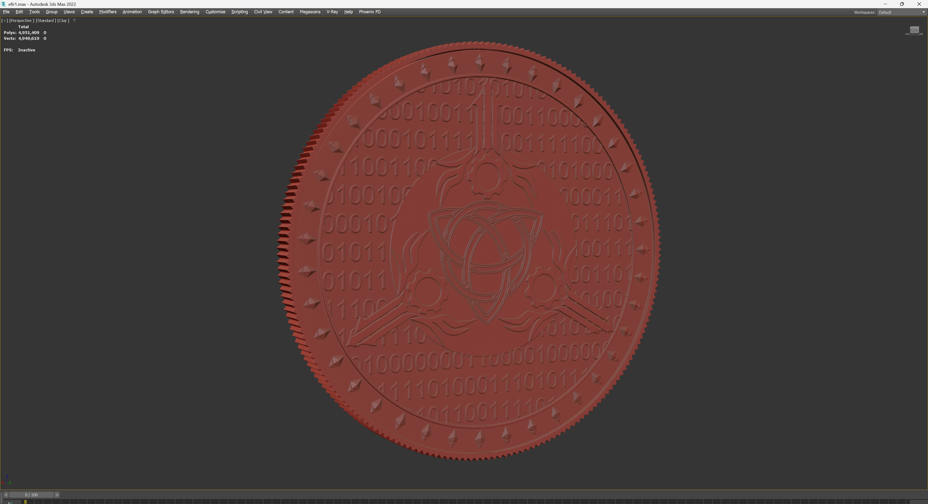 ethereum coin 3D print model_17