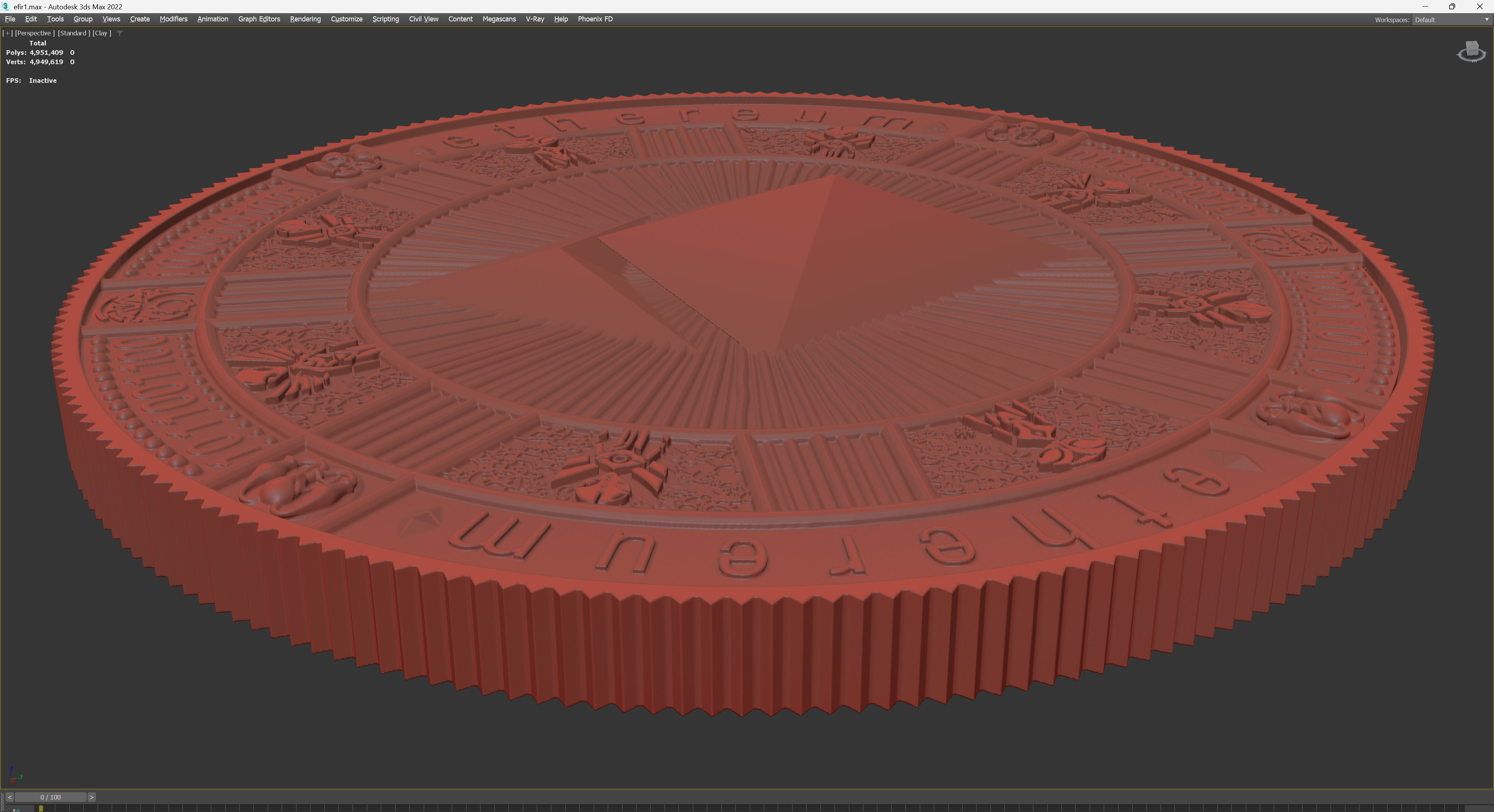 ethereum coin 3D print model_21