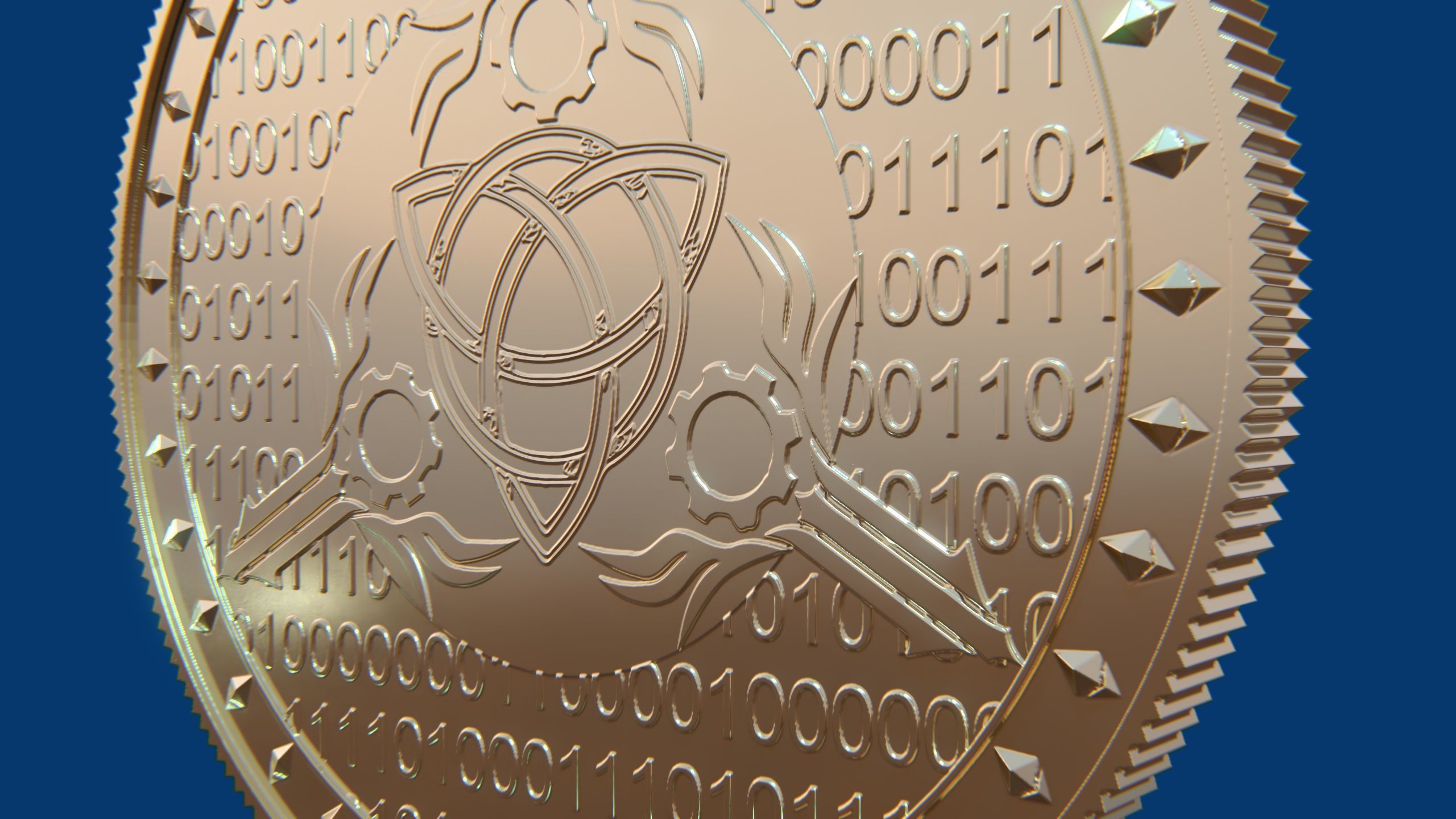 ethereum coin 3D print model_7