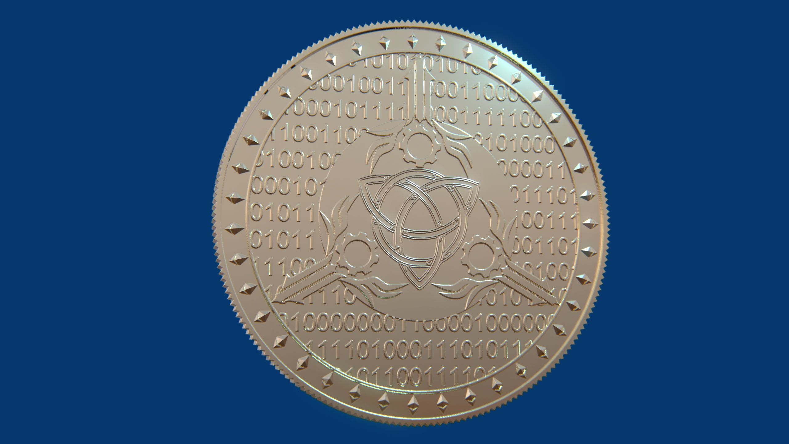 ethereum coin 3D print model_6