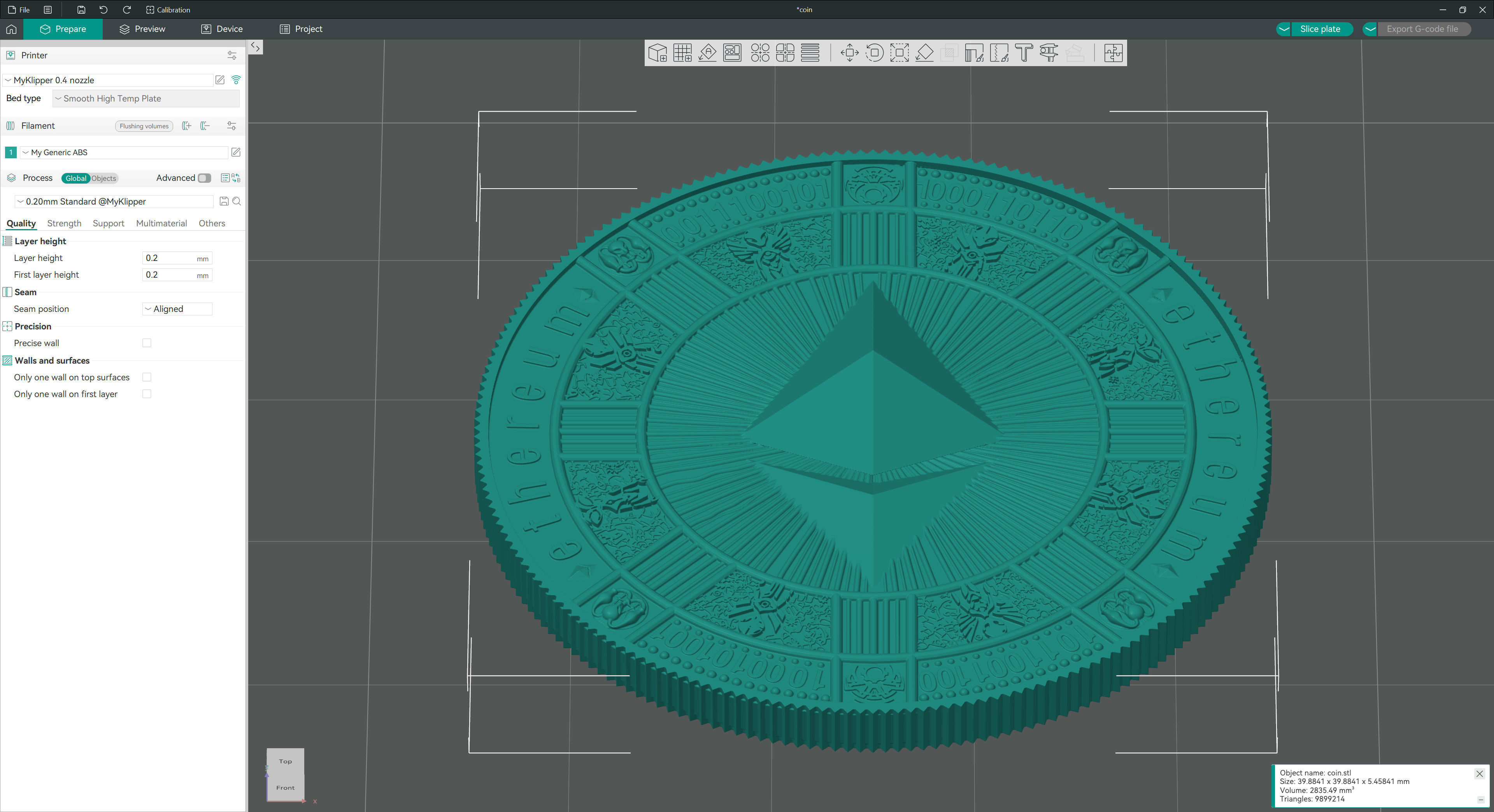 ethereum coin 3D print model_14