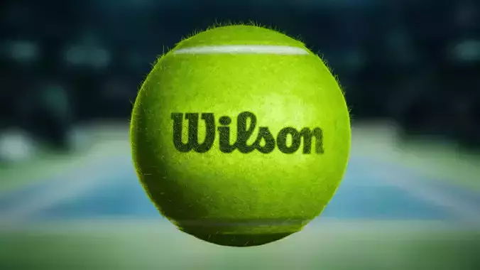 Tennis ball with and without logo 3D model