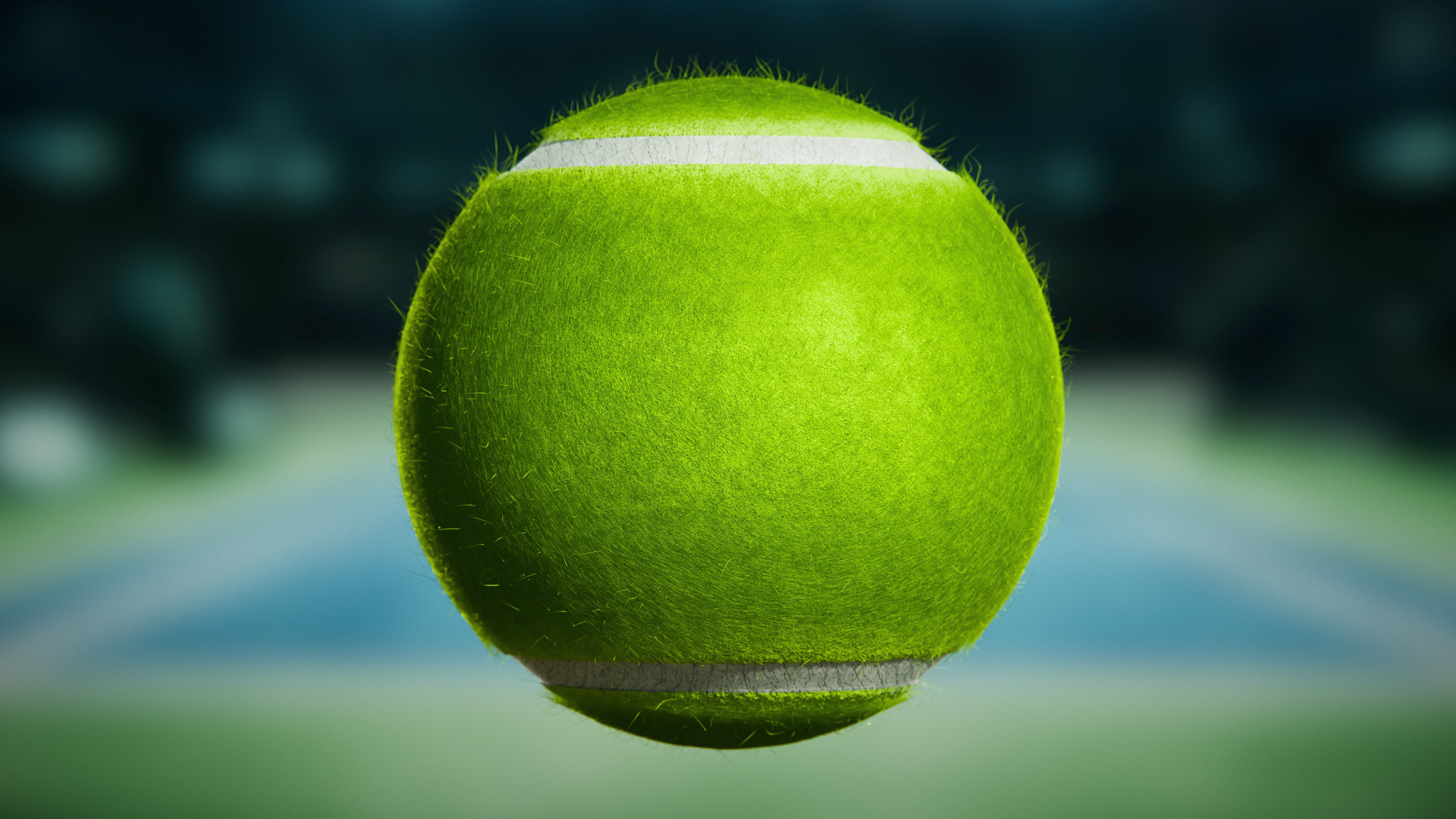 Tennis ball with and without logo 3D model_8
