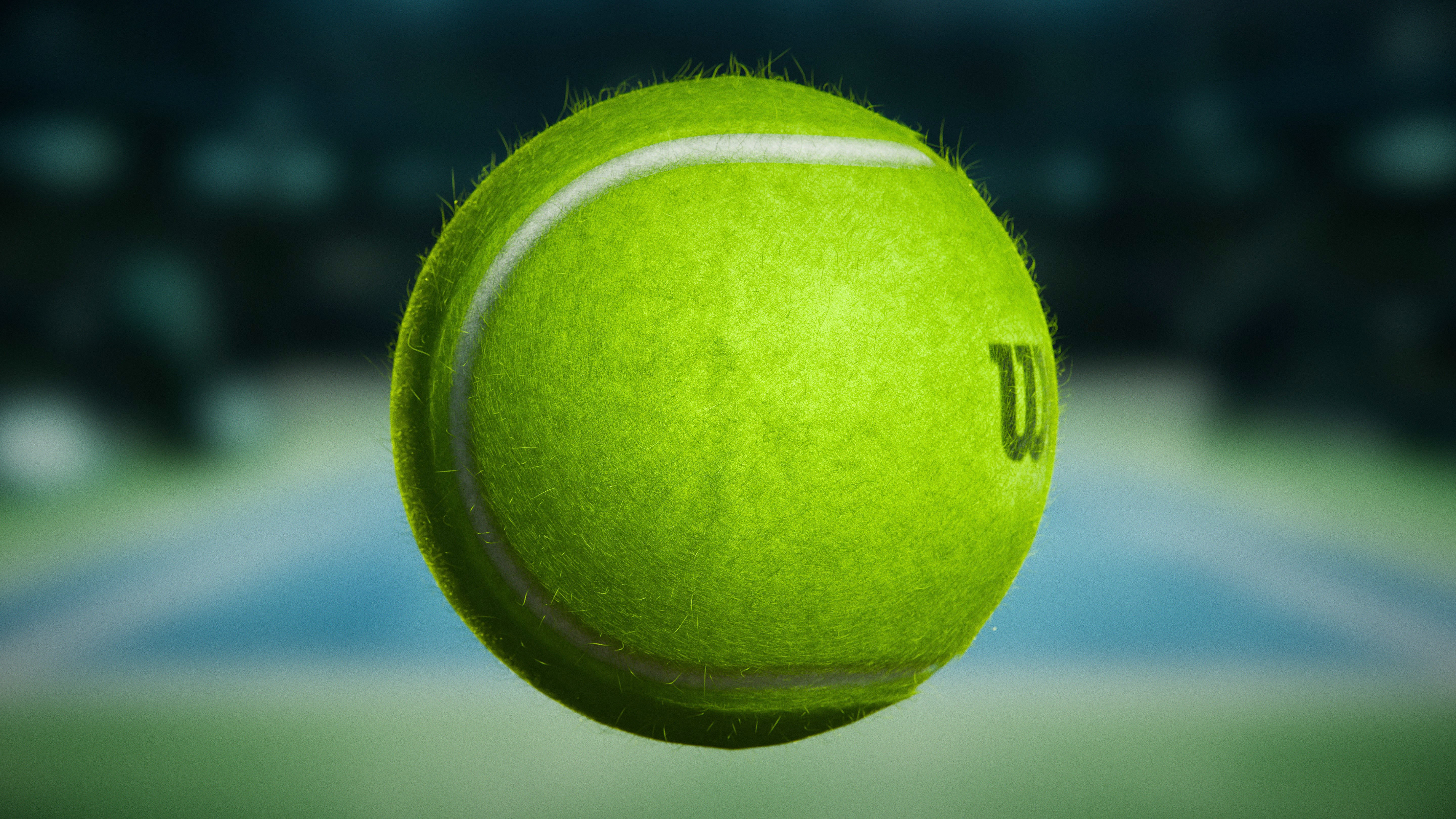 Tennis ball with and without logo 3D model_2