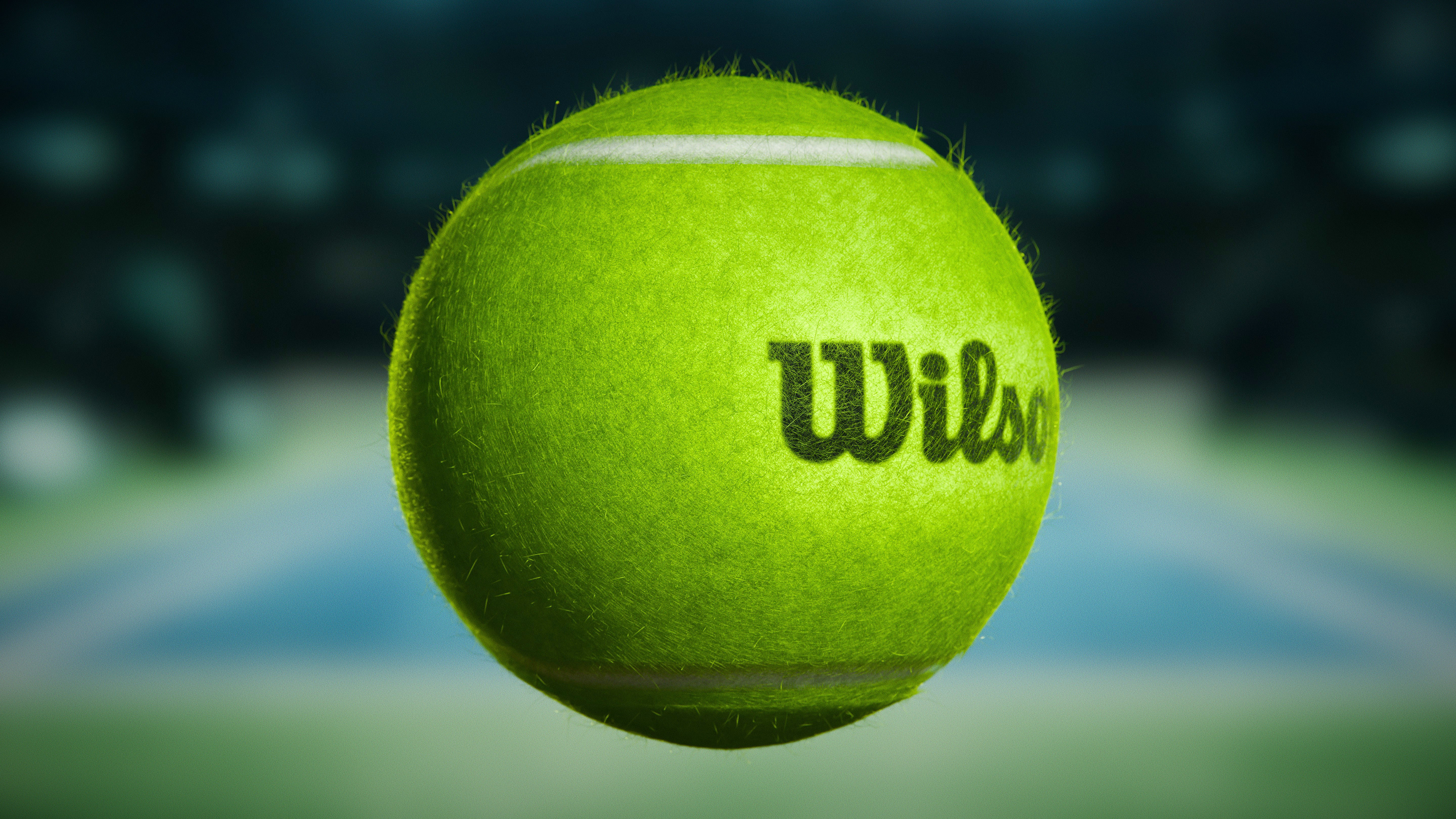 Tennis ball with and without logo 3D model_1