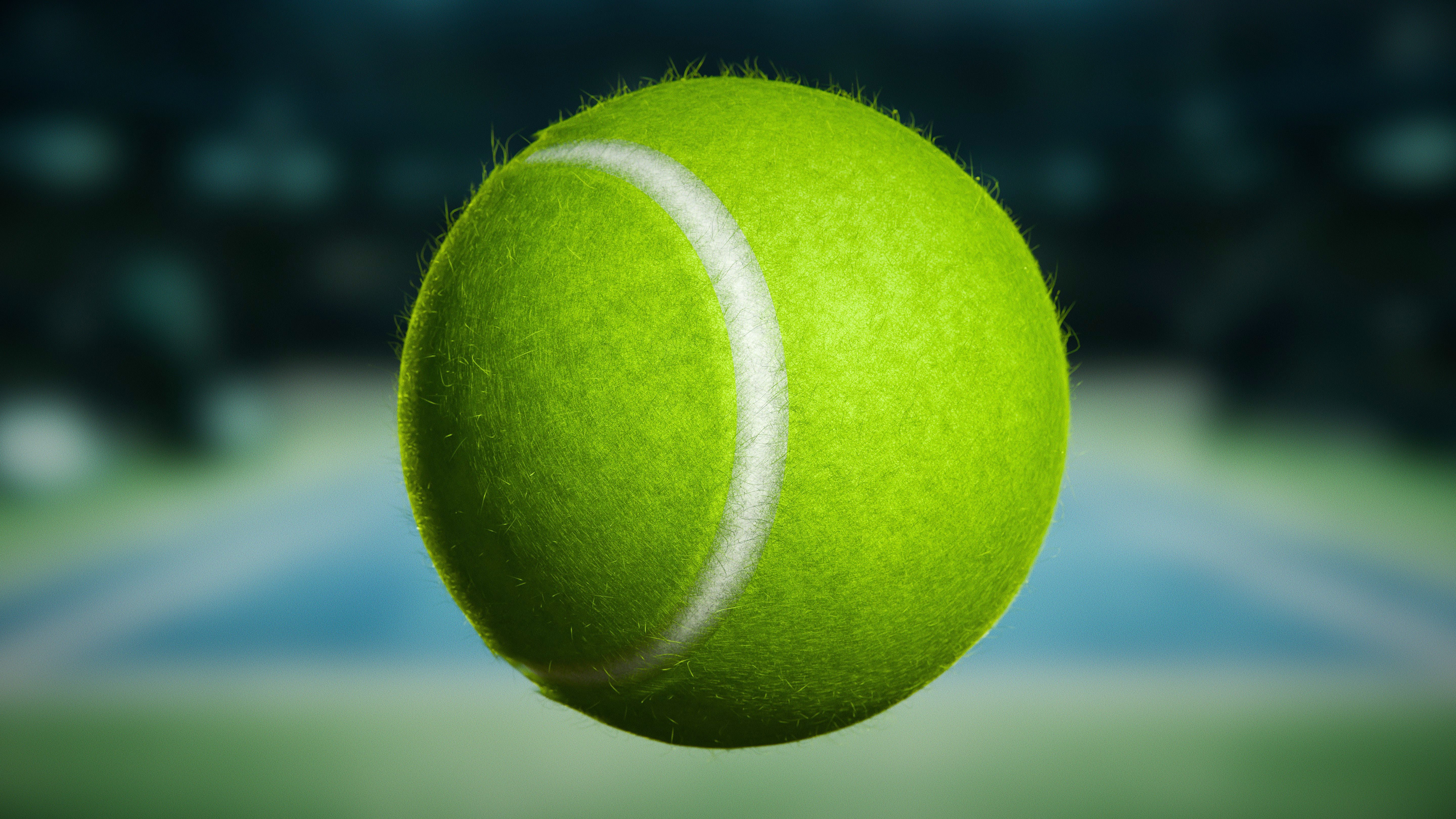 Tennis ball with and without logo 3D model_5