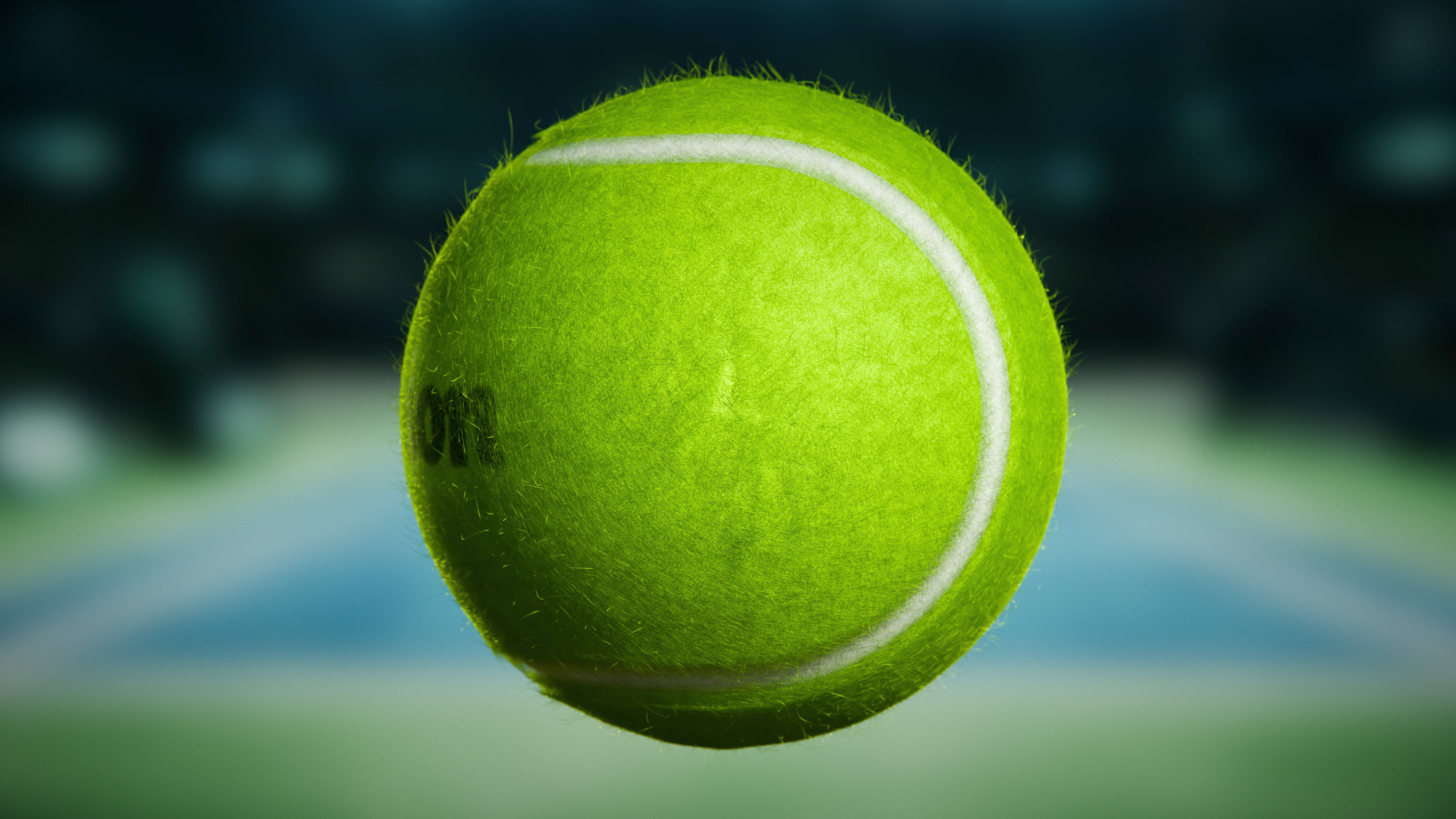 Tennis ball with and without logo 3D model_6