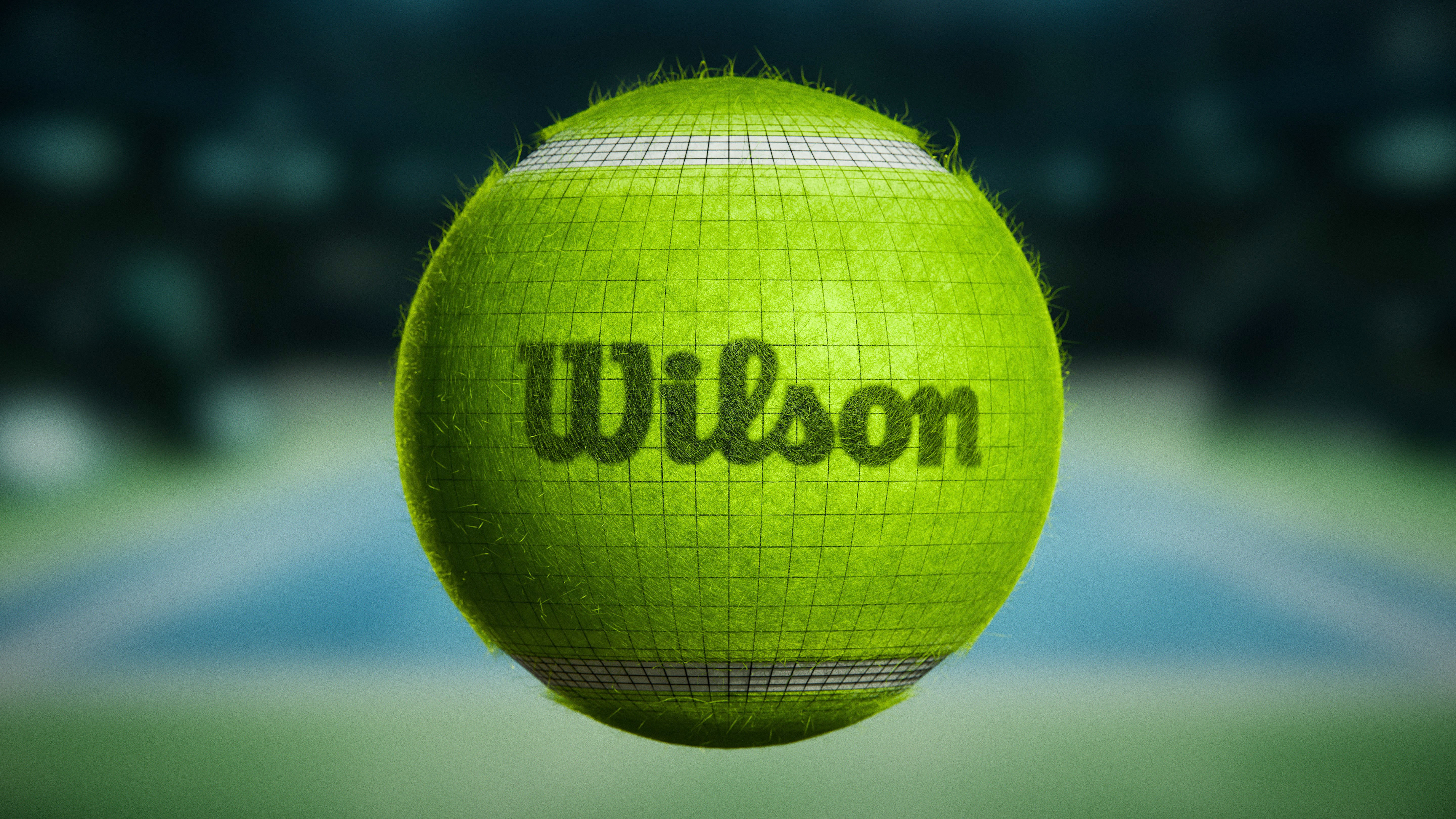 Tennis ball with and without logo 3D model_9