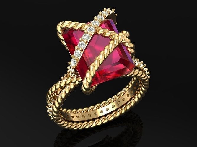 Gold ring 6 Free 3D print model