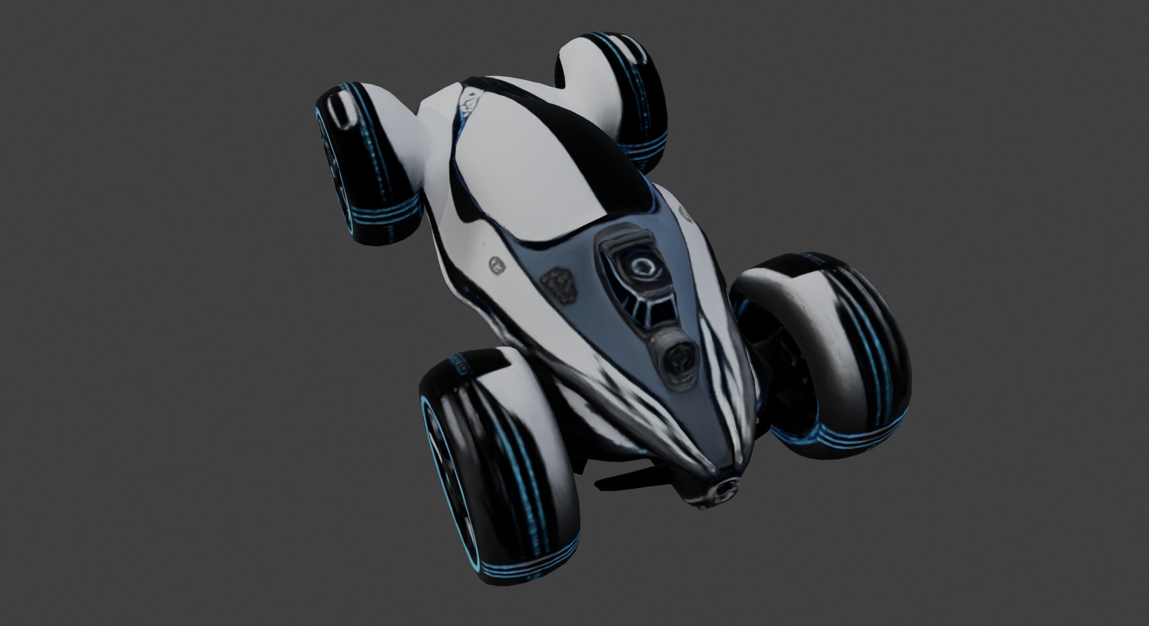 Futuristic Concept Car Model 3D model_3