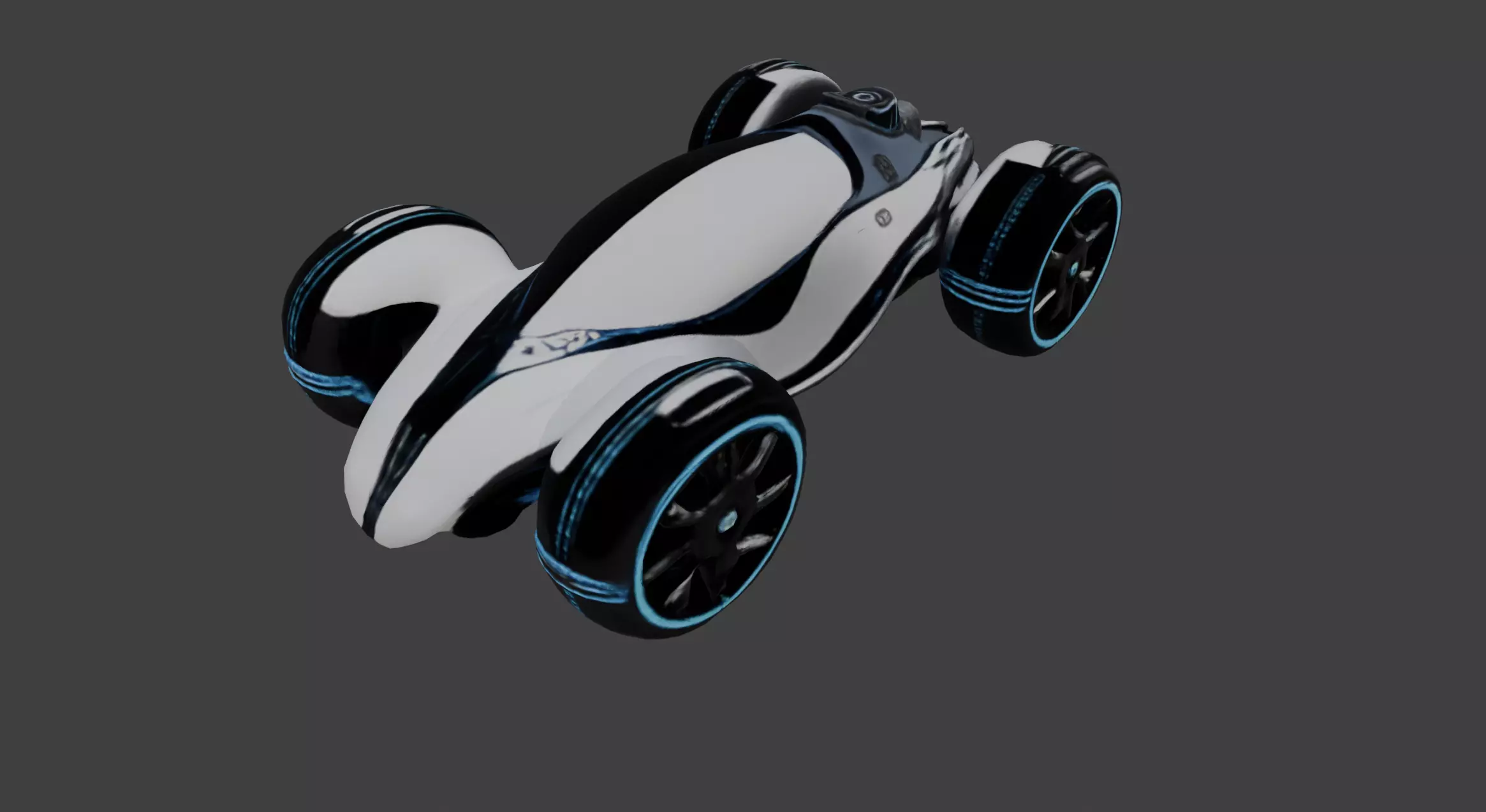 Futuristic Concept Car Model 3D model_0