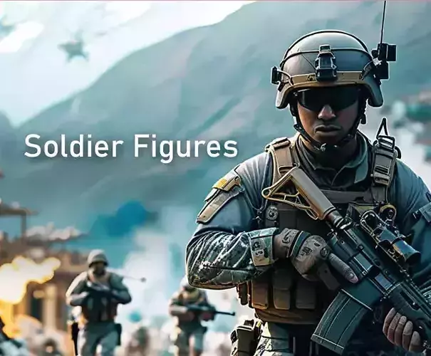 22 Soldier Army Figure for 3D Print