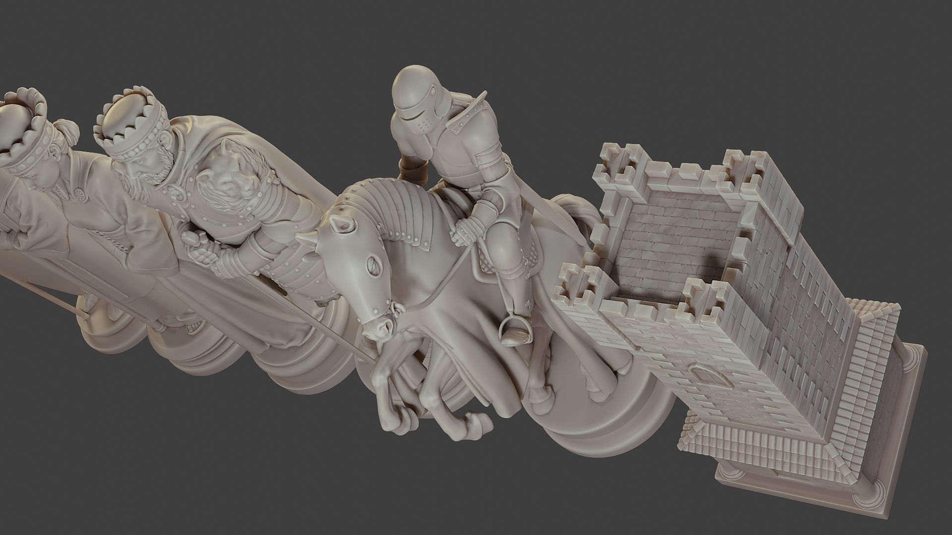 Medieval Crusader Chess Set MCCHS 1 3D print model_16