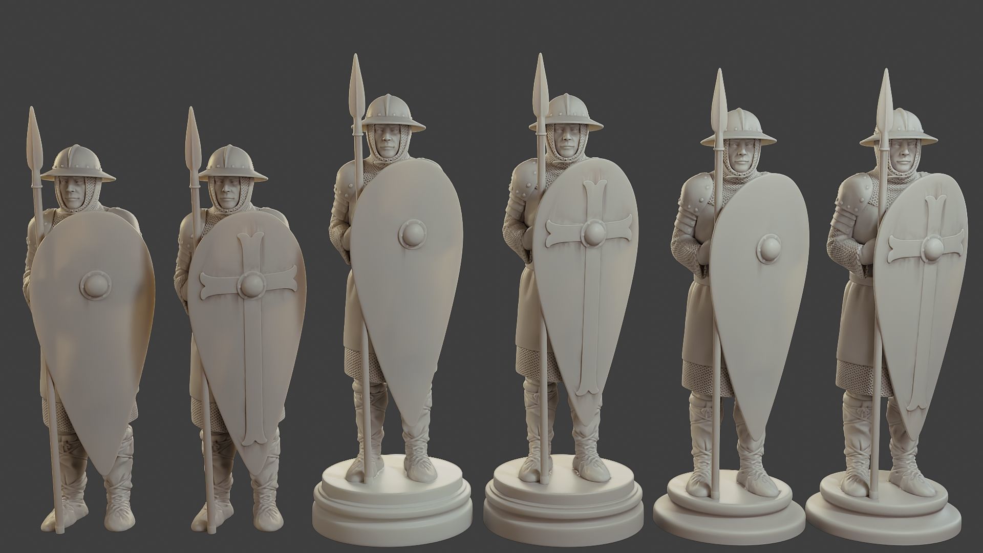 Medieval Crusader Chess Set MCCHS 1 3D print model_1