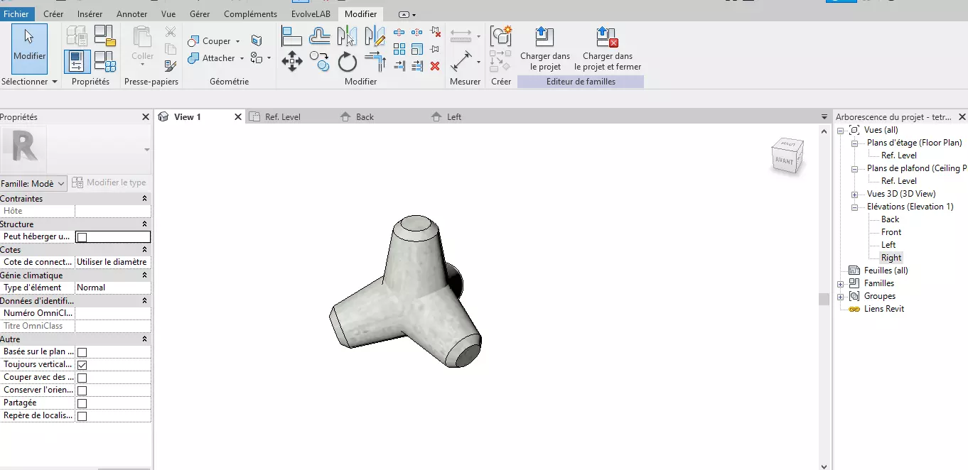 Parametric Tetrapod Model Revit DWGFBX Formats 3D model_0