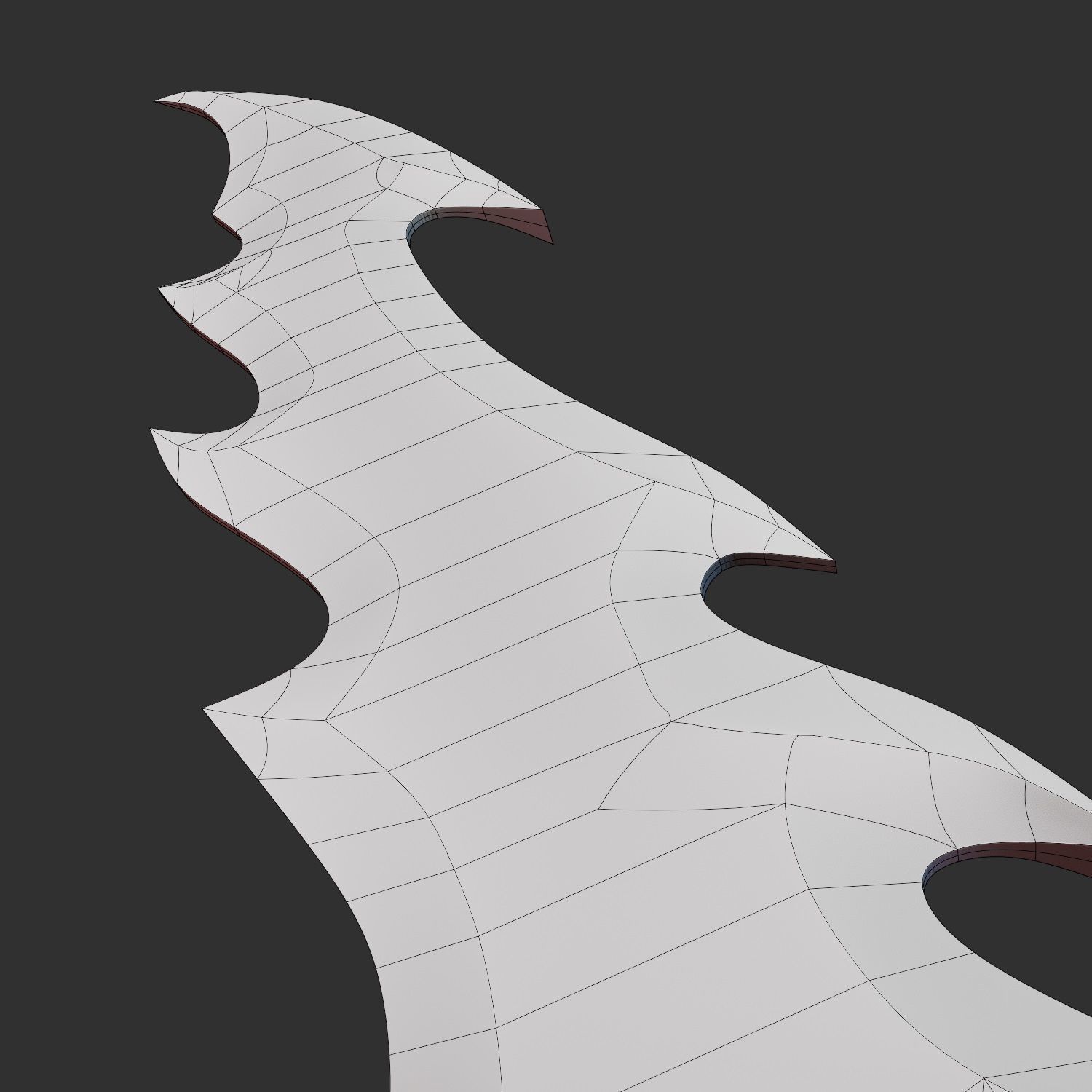 Black Sword Low-poly 3D model_7